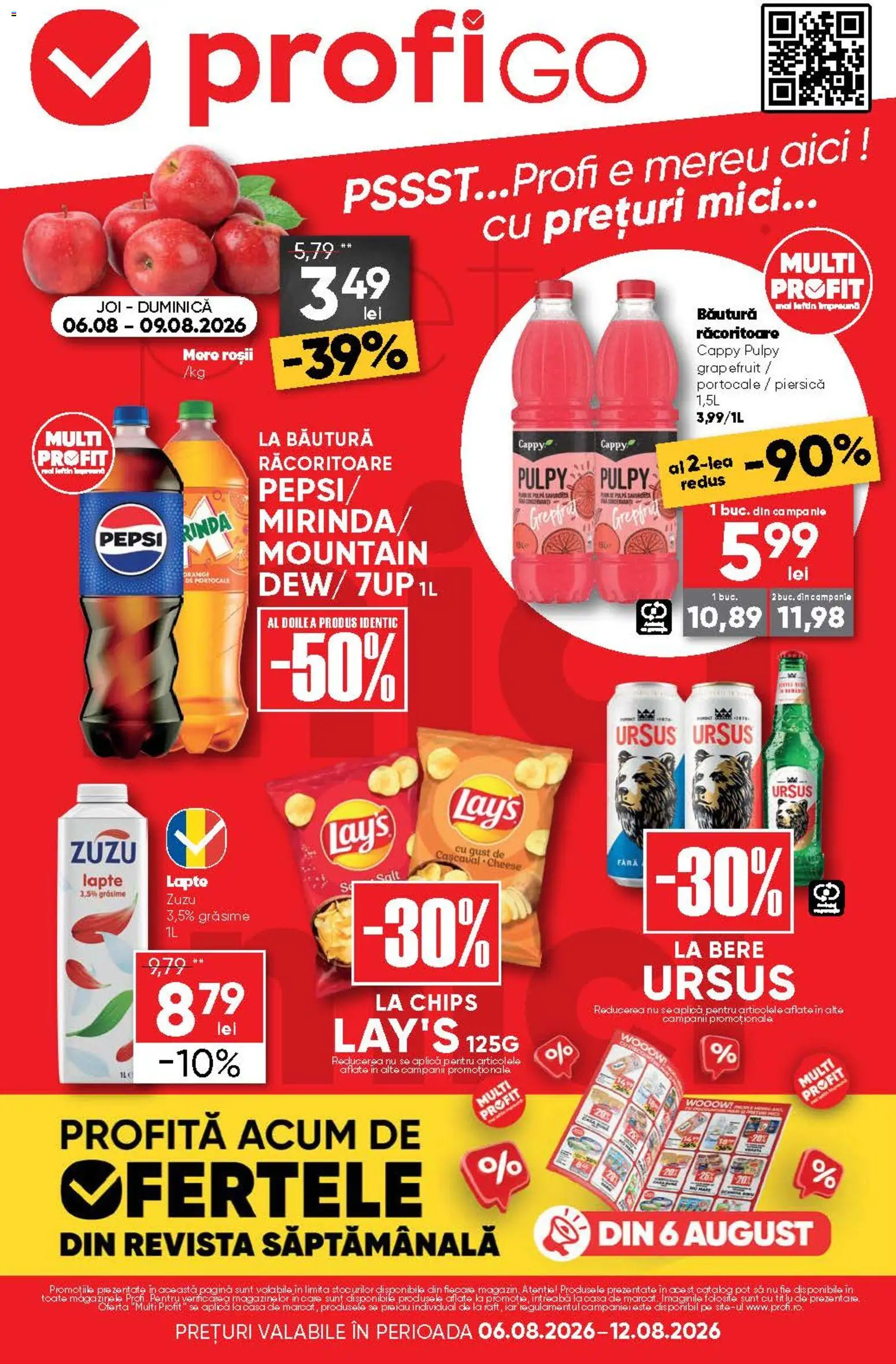 Noul catalog Profi – valabil de la 06.08.2026 | Pagină: 1 | Produse: Piersică, Mici, Lapte, Roșii