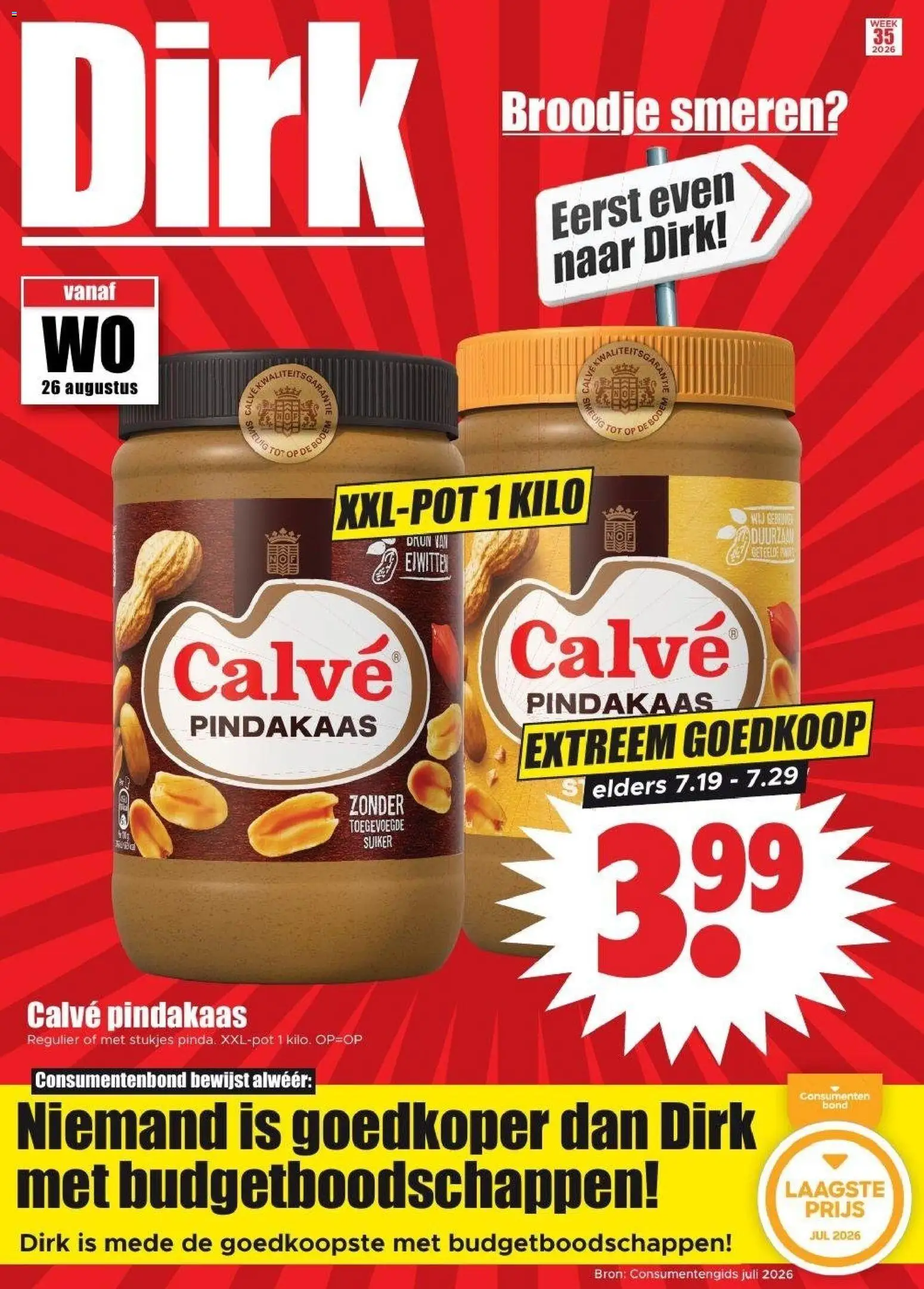 {H1} | Pagina: 1 | Producten: Suiker, Broodje, Pindakaas