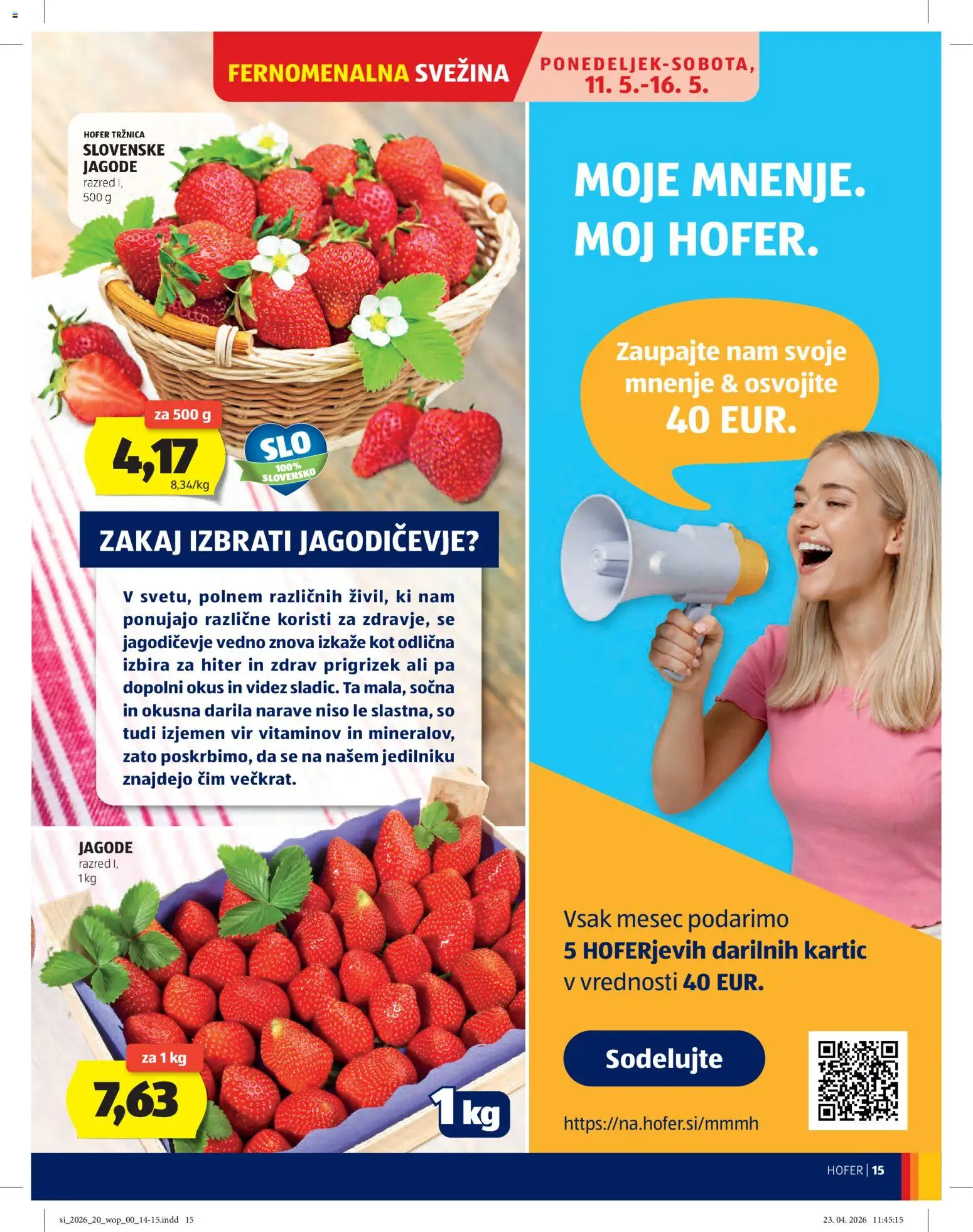 Hofer SI katalog | vrijedi od 06.05.2026 | Stranica: 15 | Proizvodi: Jagode