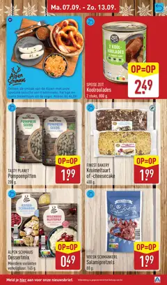 2 KOOL-ROULADES, 2 KOOL-ROULADES IN PIKANTE SAUS - Voorbeeld van een folder van Aldi, geldig van 07-09-2026 | Pagina: 27 | Producten: Kool, Pâté, Dessert, Cake