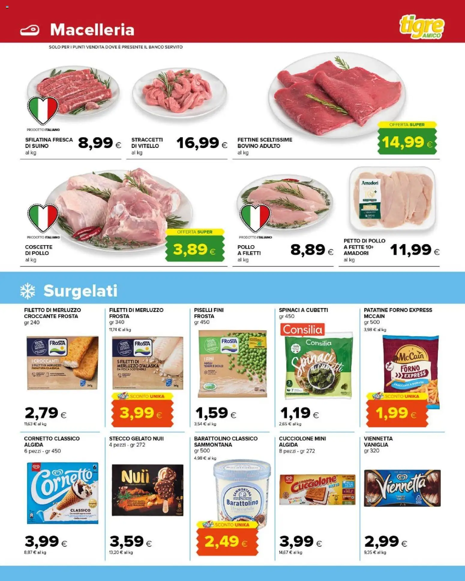 Volantino Tigre del 02/09/2026 | Pagina: 5 | Prodotti: Bovino, Petto di Pollo, Spinaci, Piselli