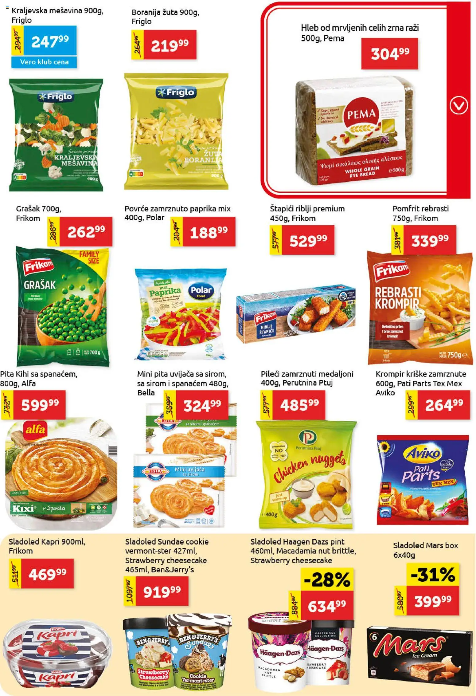 SuperVERO katalog - važi od 03.09.2026 | Strana: 11 | Proizvode: Chicken nuggets, Pomfrit, Cheesecake, Pita