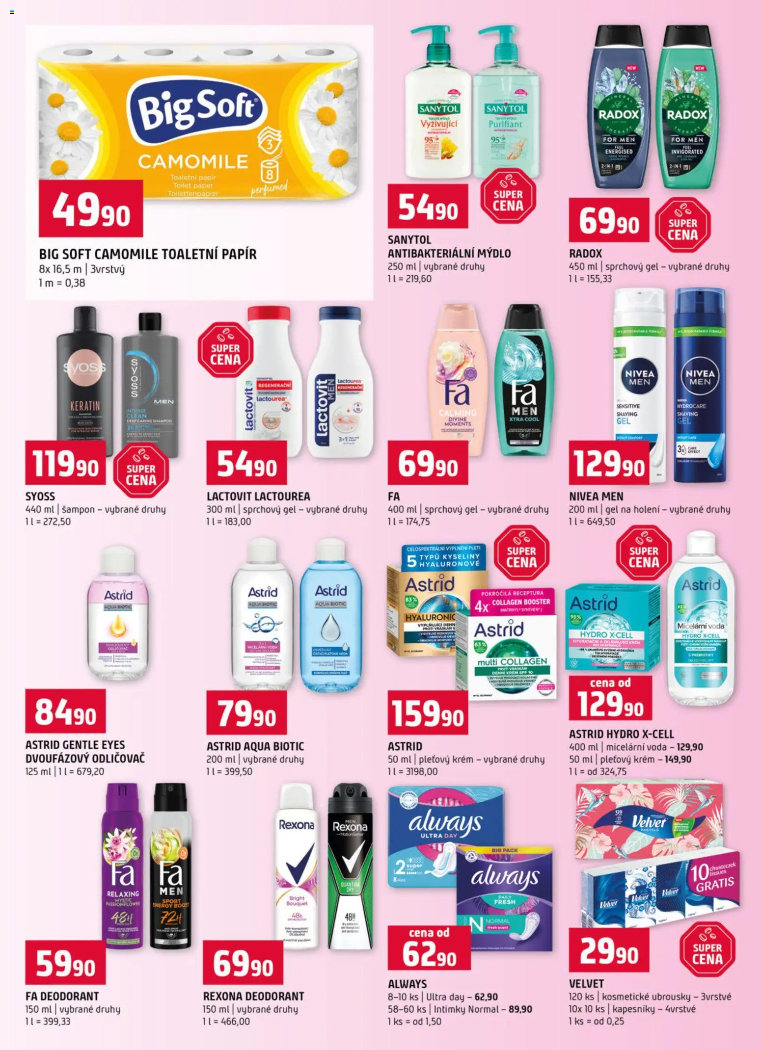 Terno leták od 15.04.2026 | Strana: 14 | Produkty: Syoss, Voda, Krém, Rexona