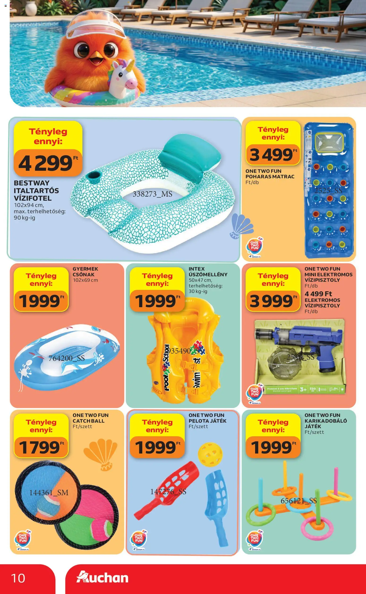 Auchan akciós ujság - amely érvényes a következő dátumtól: 28.05.2026 | Oldal: 10 | Termékek: Játék, Matrac