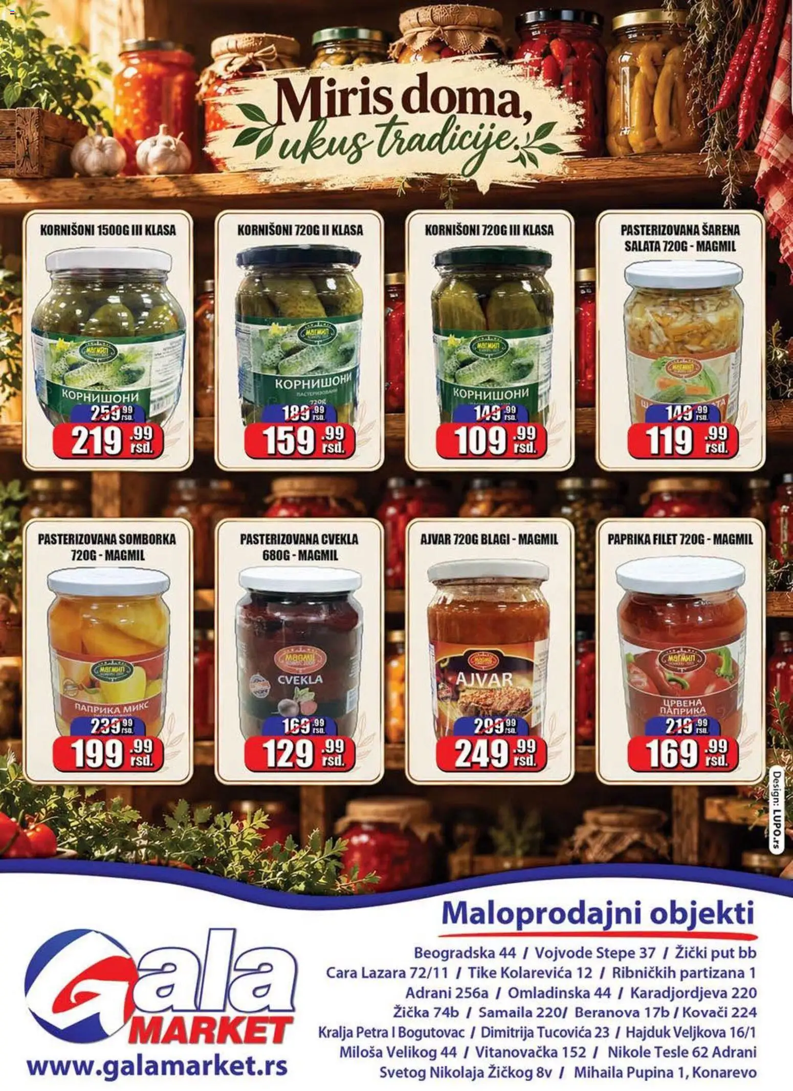 Gala MARKET katalog - važi od 05.10.2026 | Strana: 7 | Proizvode: Ajvar, Cvekla, Filet, Paprika
