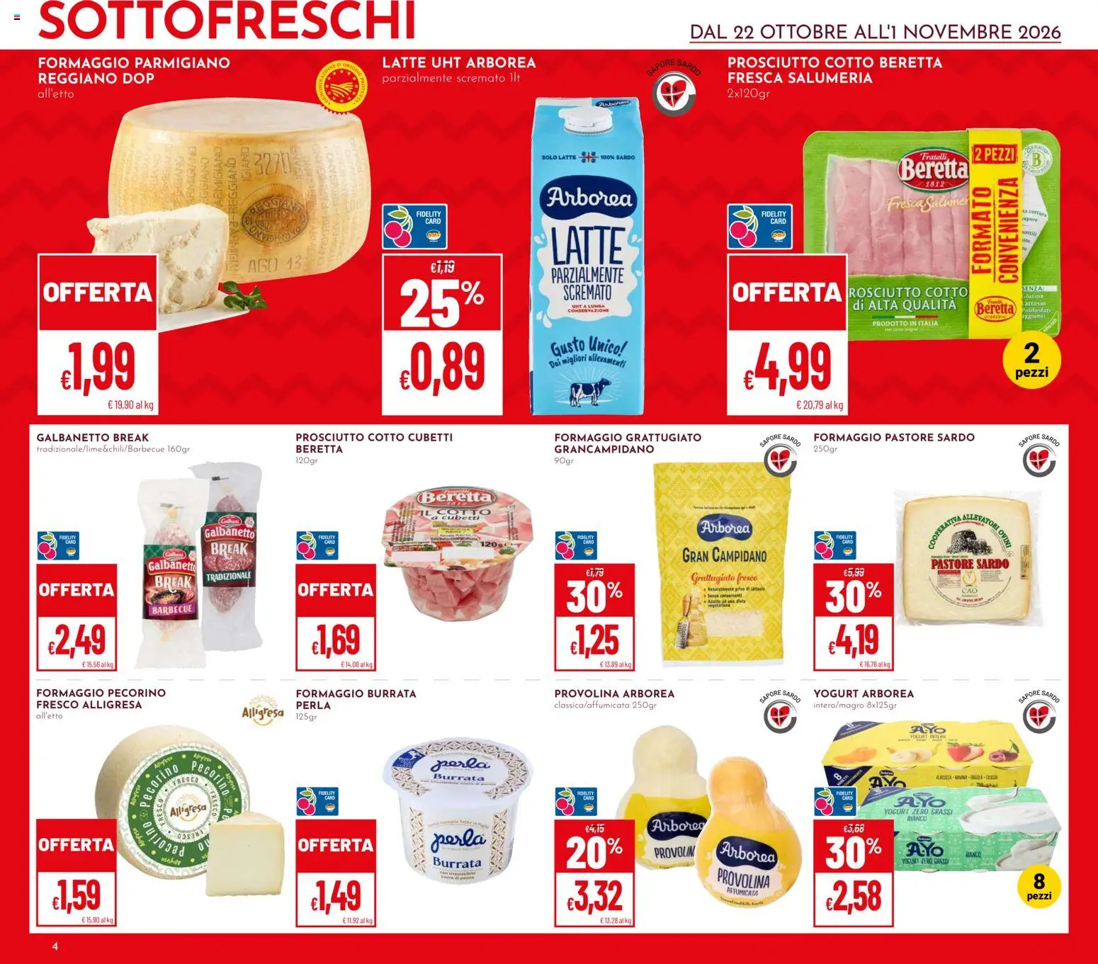 Volantino Pan del 22/10/2026 | Pagina: 4 | Prodotti: Barbecue, Latte, Prosciutto, Burrata