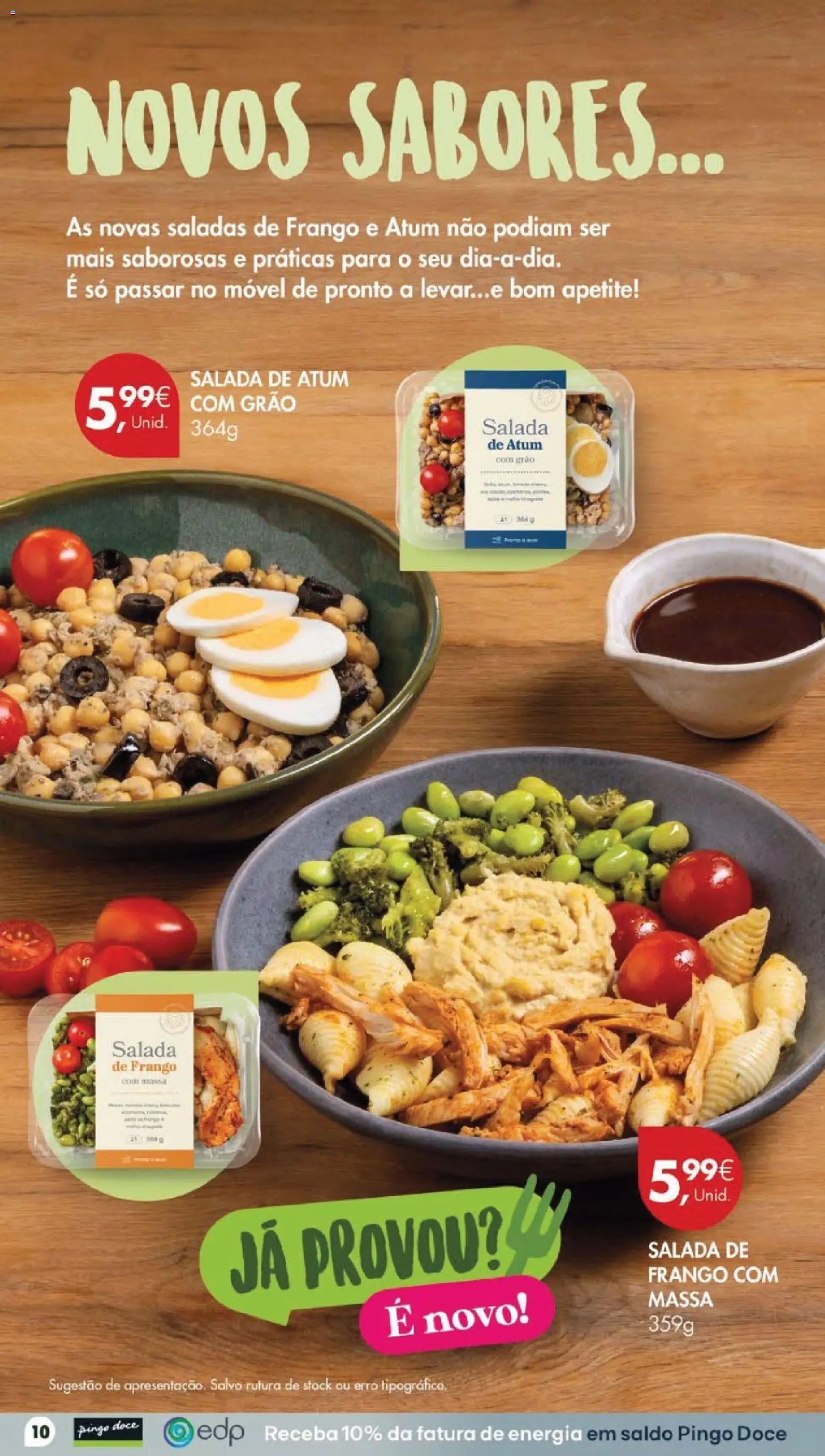 Pingo Doce Poupe Esta Semana Lojas Grandes │ válido de 22/09/2026 | Página: 10 | Produtos: Atum, Frango, Saladas, Salada