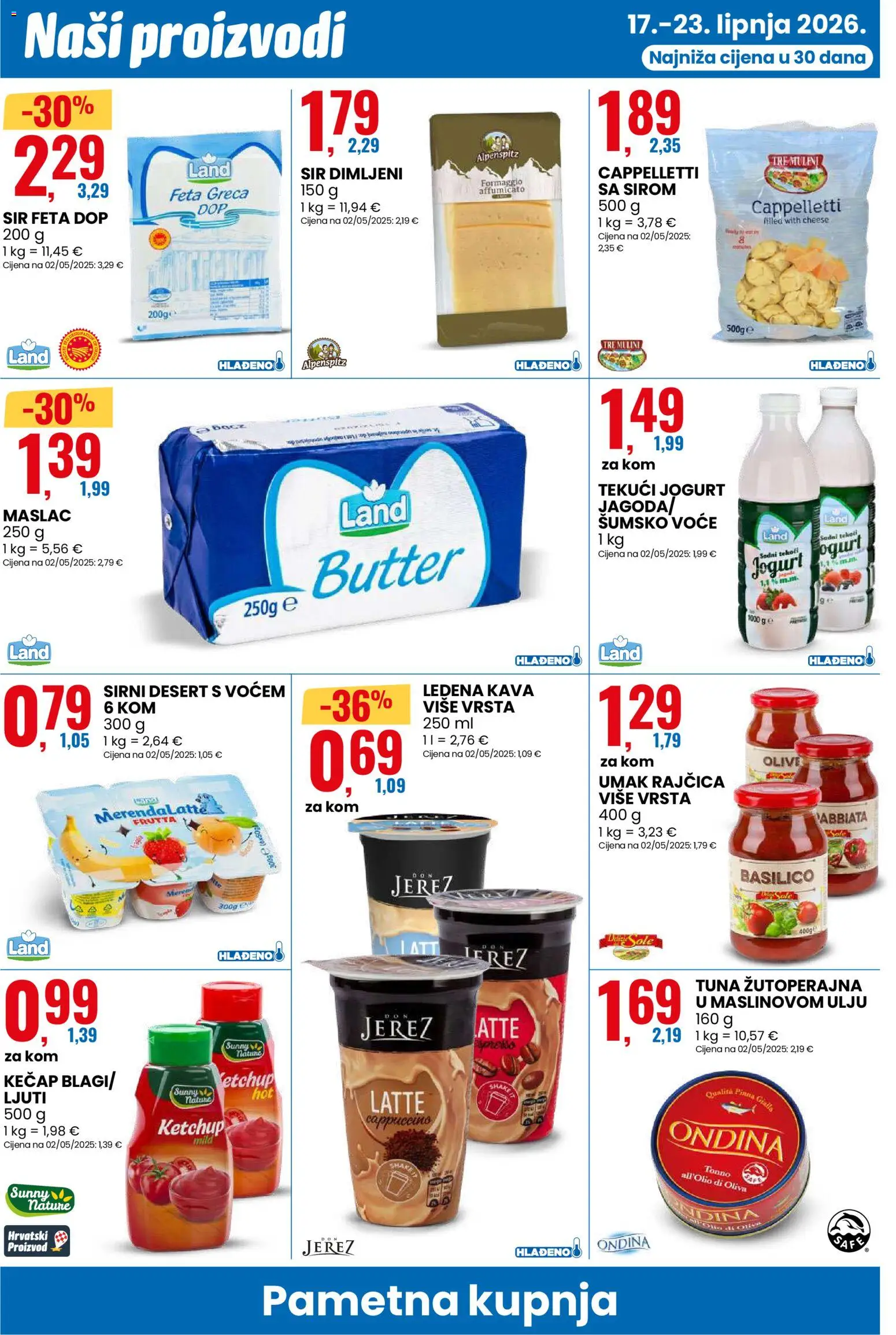 Eurospin katalog | vrijedi od 17.06.2026 | Stranica: 8 | Proizvodi: Šumsko voće, Sir, Jogurt, Kava