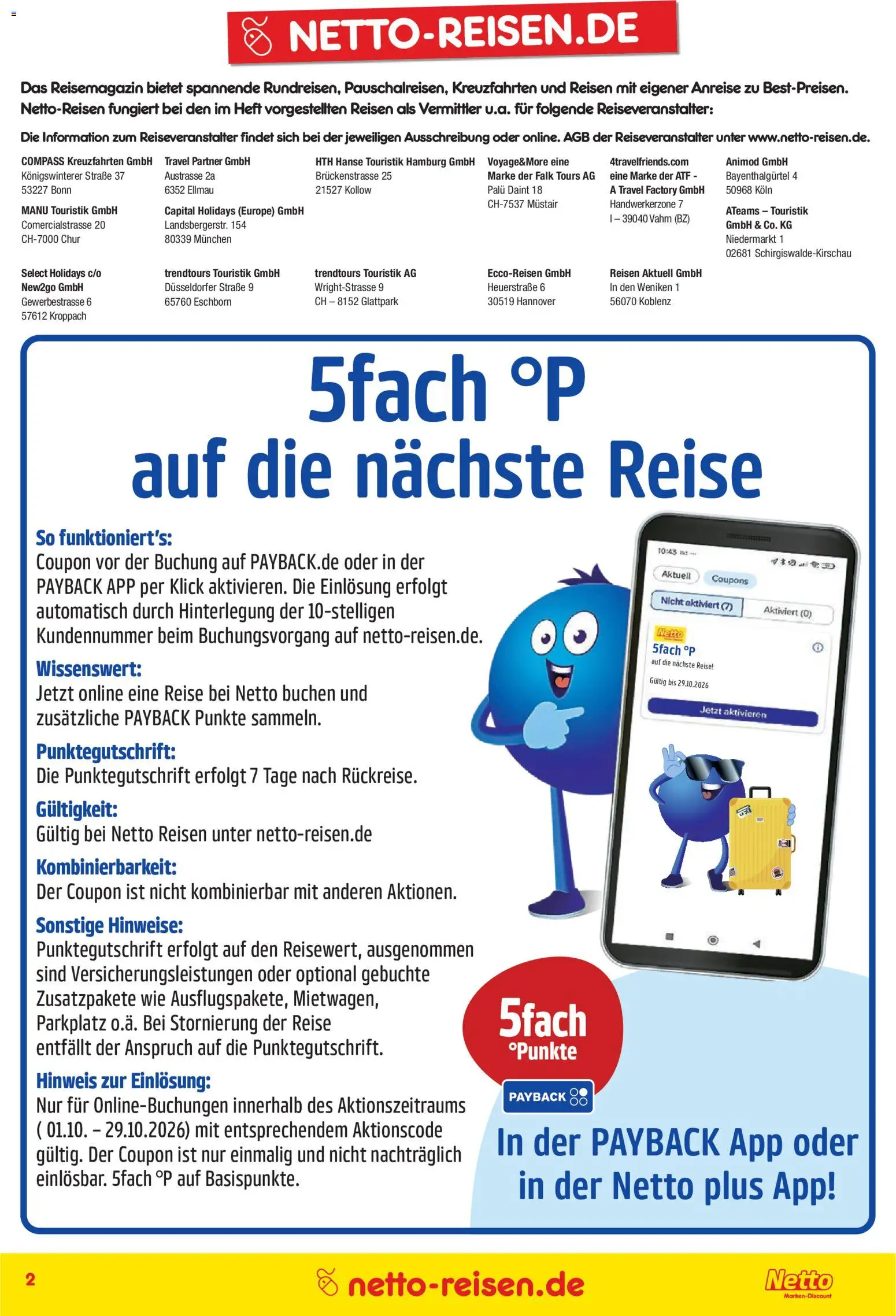 Netto Reisen Prospekt – gültig ab 01.10.2026 | Seite: 2