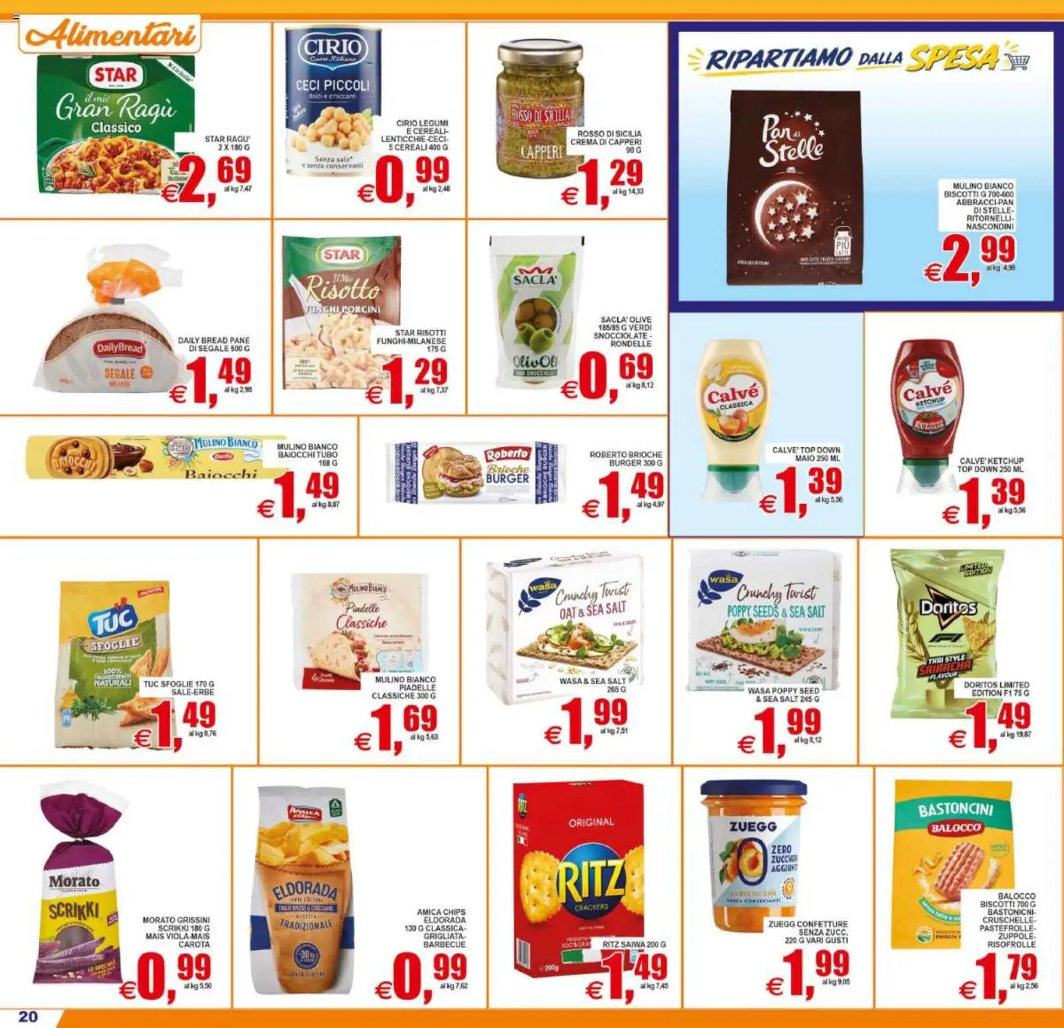Volantino Pewex del 21/08/2026 | Pagina: 20 | Prodotti: Carota, Ceci, Crackers, Mais