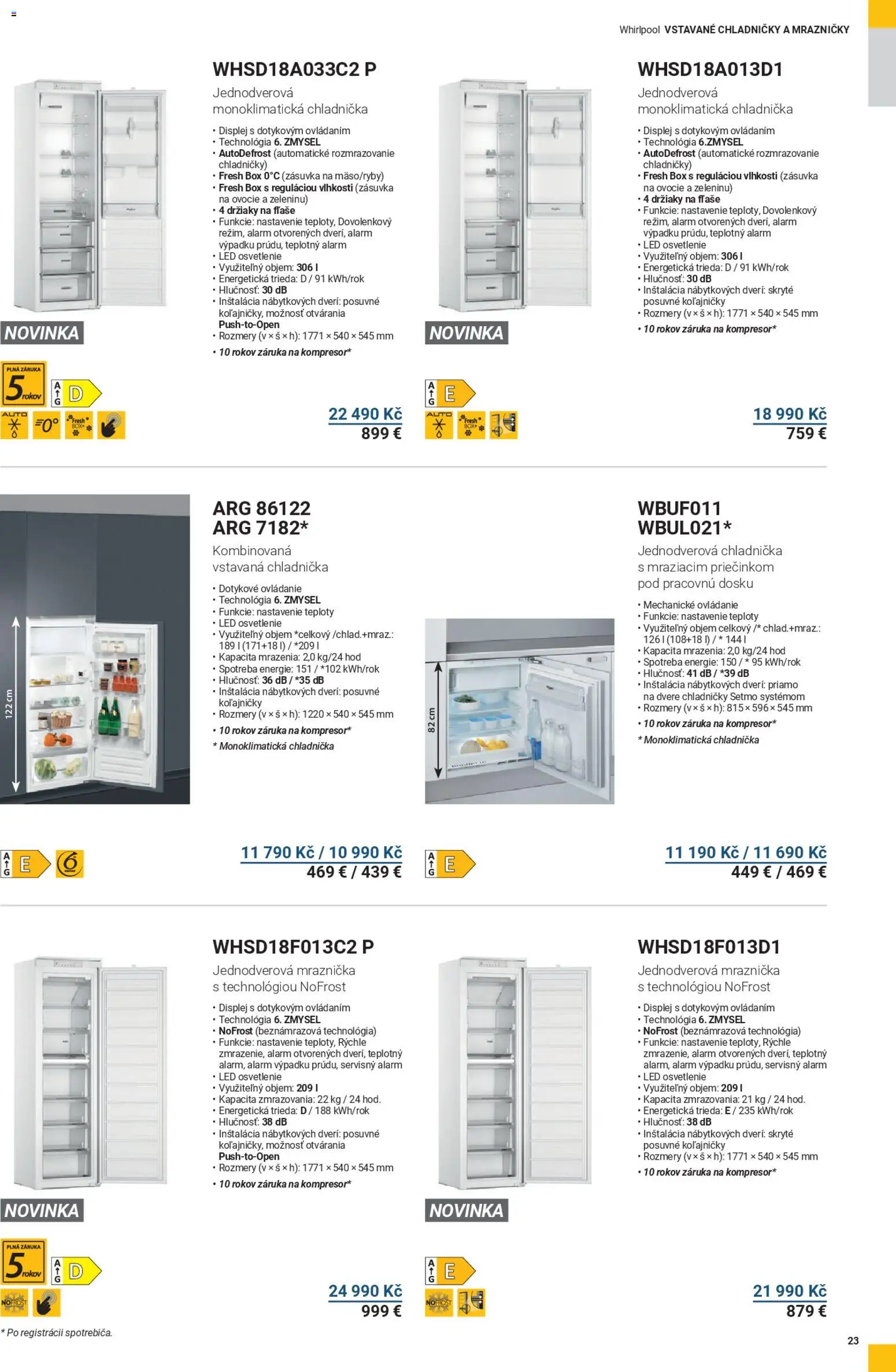 Möbelix leták - WHIRLPOOL od 01.08.2025 | Strana: 23 | Produkty: Chladnička, Dveře, Zásuvka, LED
