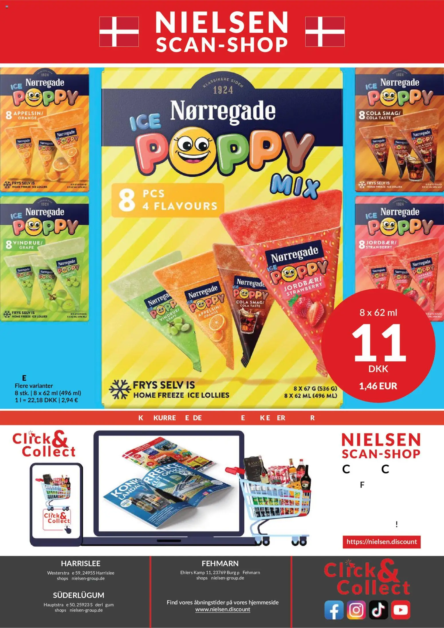 Nielsen Discount tilbudsavis – gyldig fra 27/08/2026 | Side: 44 | Produkter: Jordbær, Is, Cola