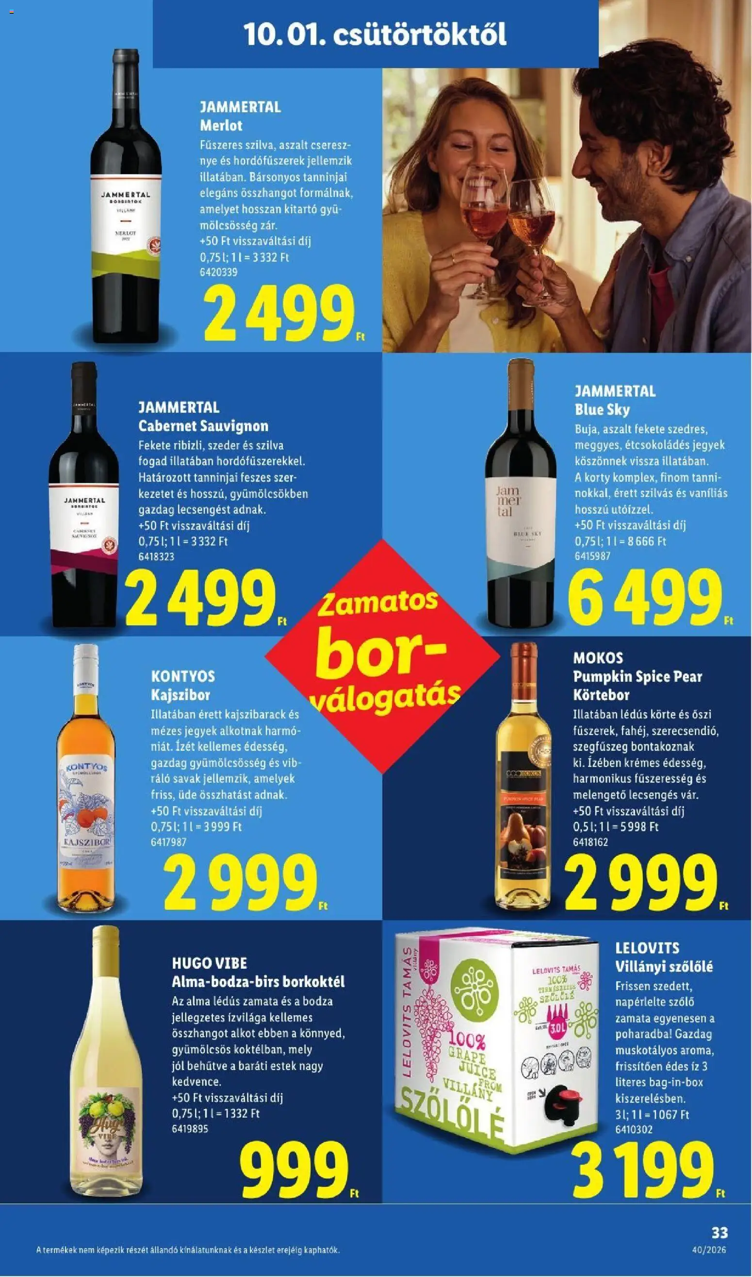 Lidl akciós ujság - amely érvényes a következő dátumtól: 2026.10.01. | Oldal: 33