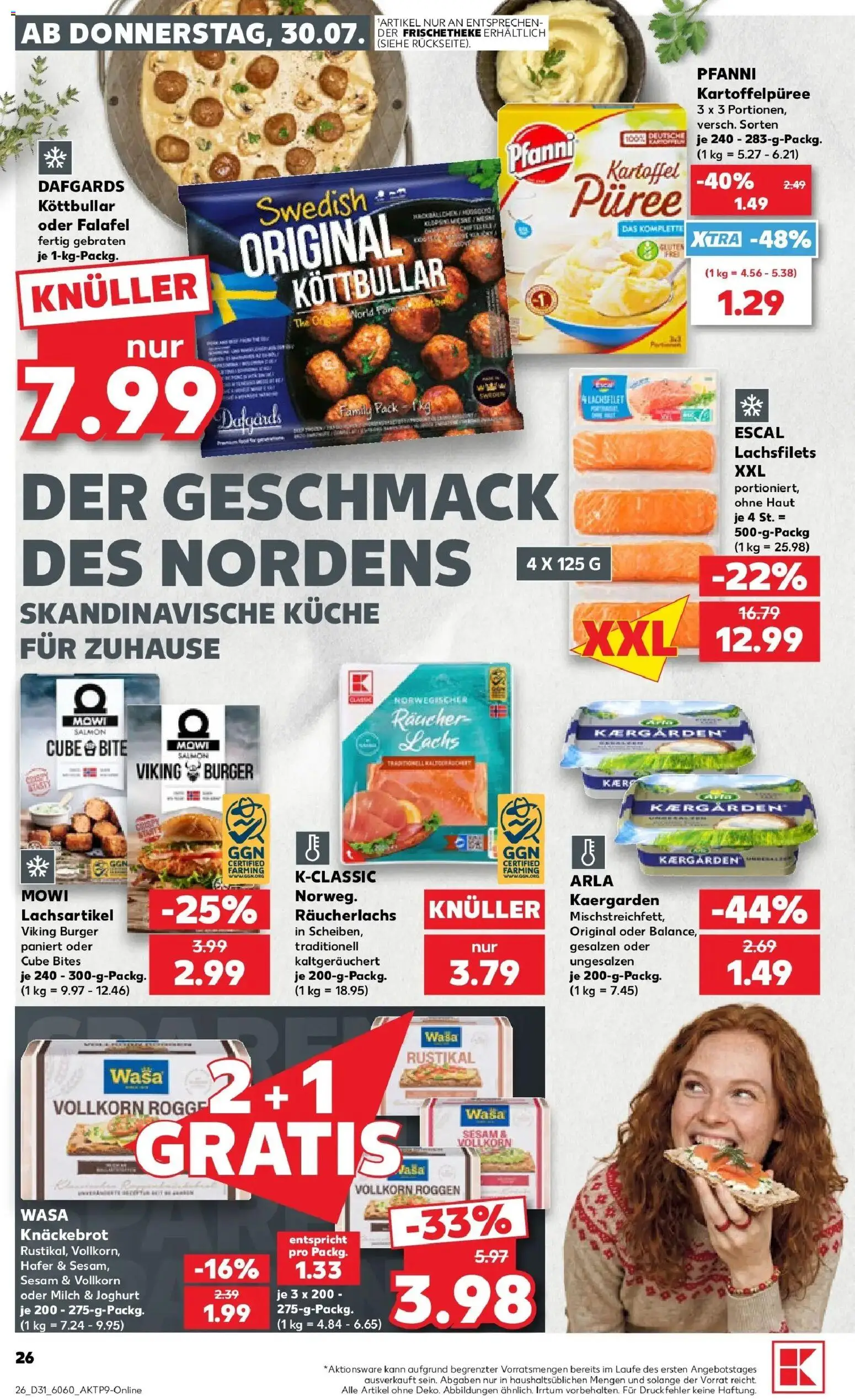 Kaufland Prospekt Eisenhüttenstadt – gültig ab 30.07.2026 | Seite: 26 | Produkte: Milch, Joghurt, Küche, Lachs