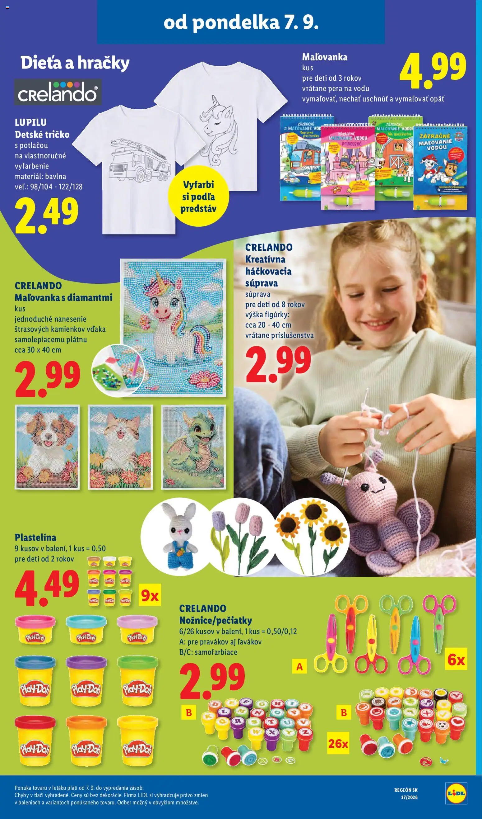 Nové Lidl akcie – leták je platný od 07.09.2026 | Strana: 60 | Produkty: Tričko, Hračky