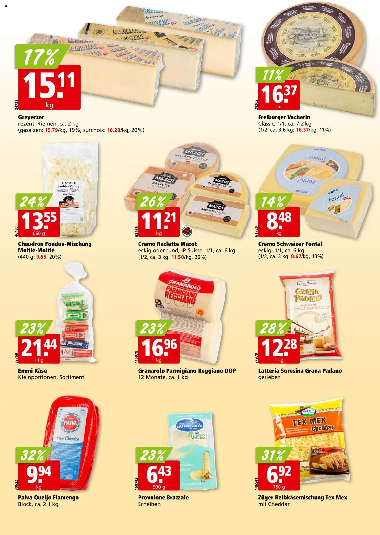 Aligro aktionen Chavannes, Matran, Genf, Sitten – gültig ab 21.09.2026 | Seite: 16 | Produkte: Grana Padano, Käse, Raclette, Fondue