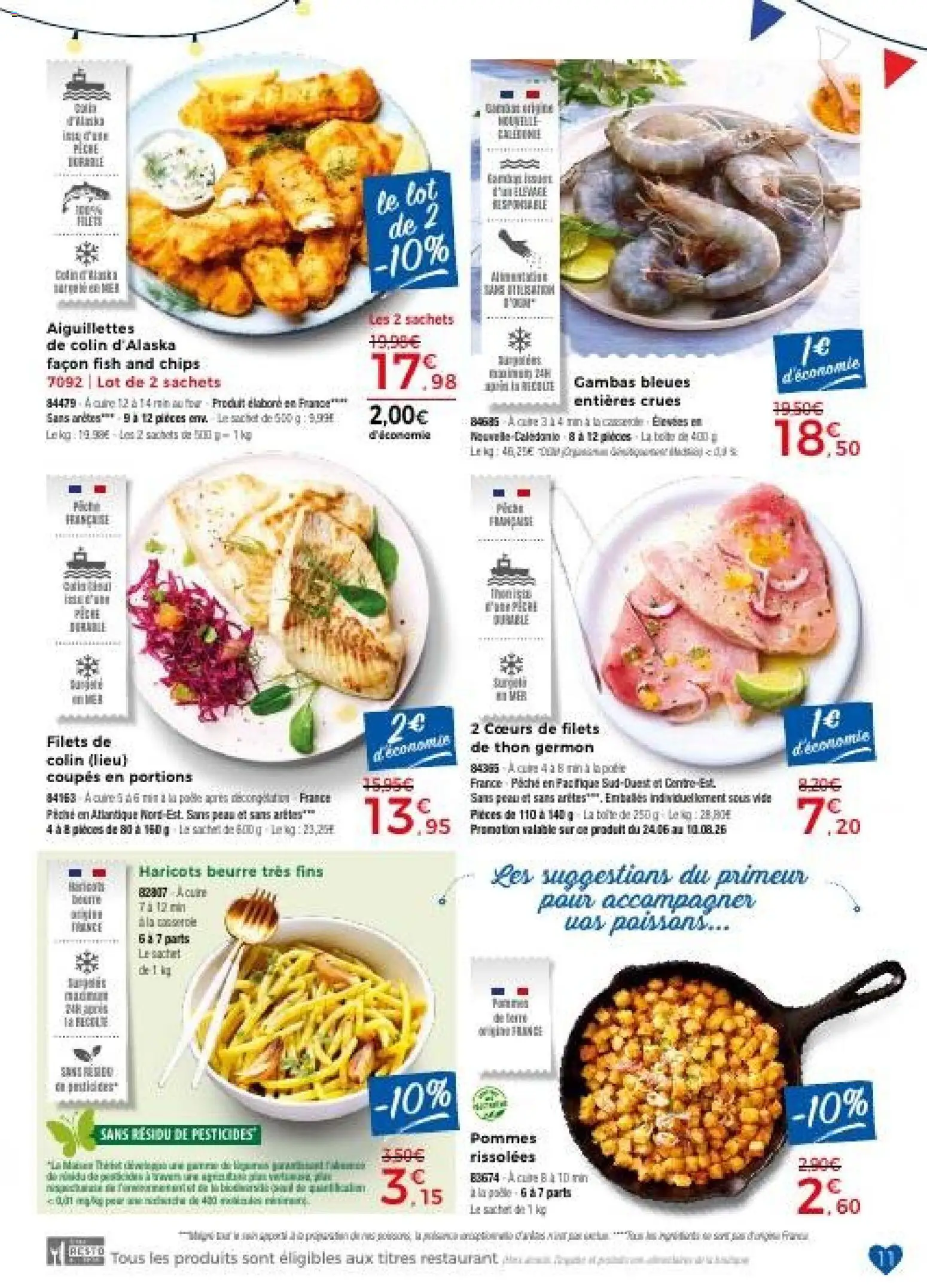 {H1} | Page: 11 | Produits: Pêche, Beurre, Pommes, Chips