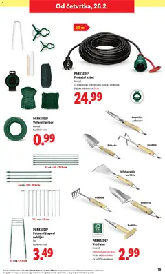 Lopatica za korov, Hand trowel for weeding. - Pregled kataloga iz trgovine Lidl, vrijedi od 23.02.2026 | Stranica: 19 | Proizvodi: Alat, Grablje, Lopatica, Parkside