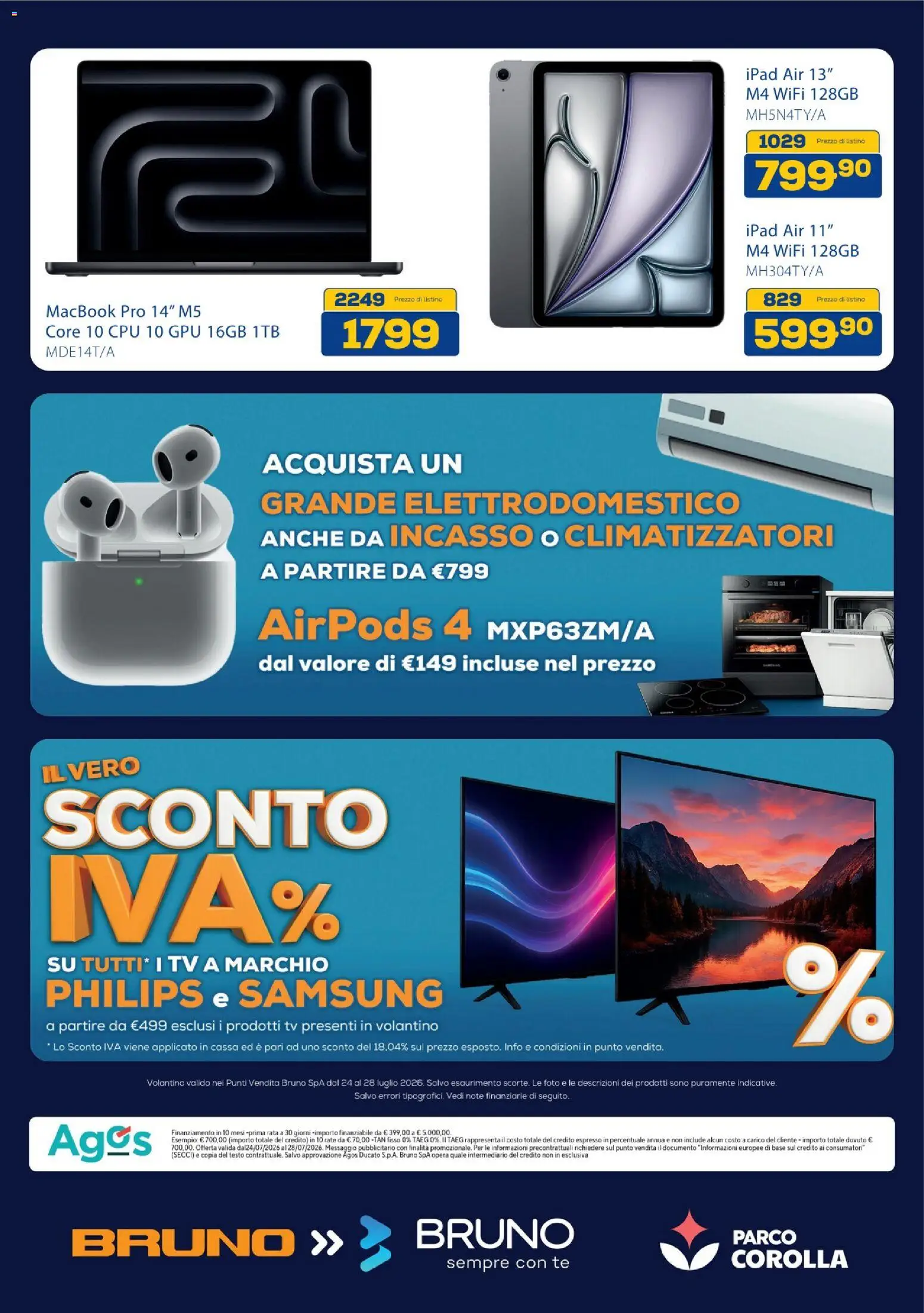 Volantino BRUNO del 24/07/2026 | Pagina: 2 | Prodotti: Tè, Ipad, Airpods, Samsung