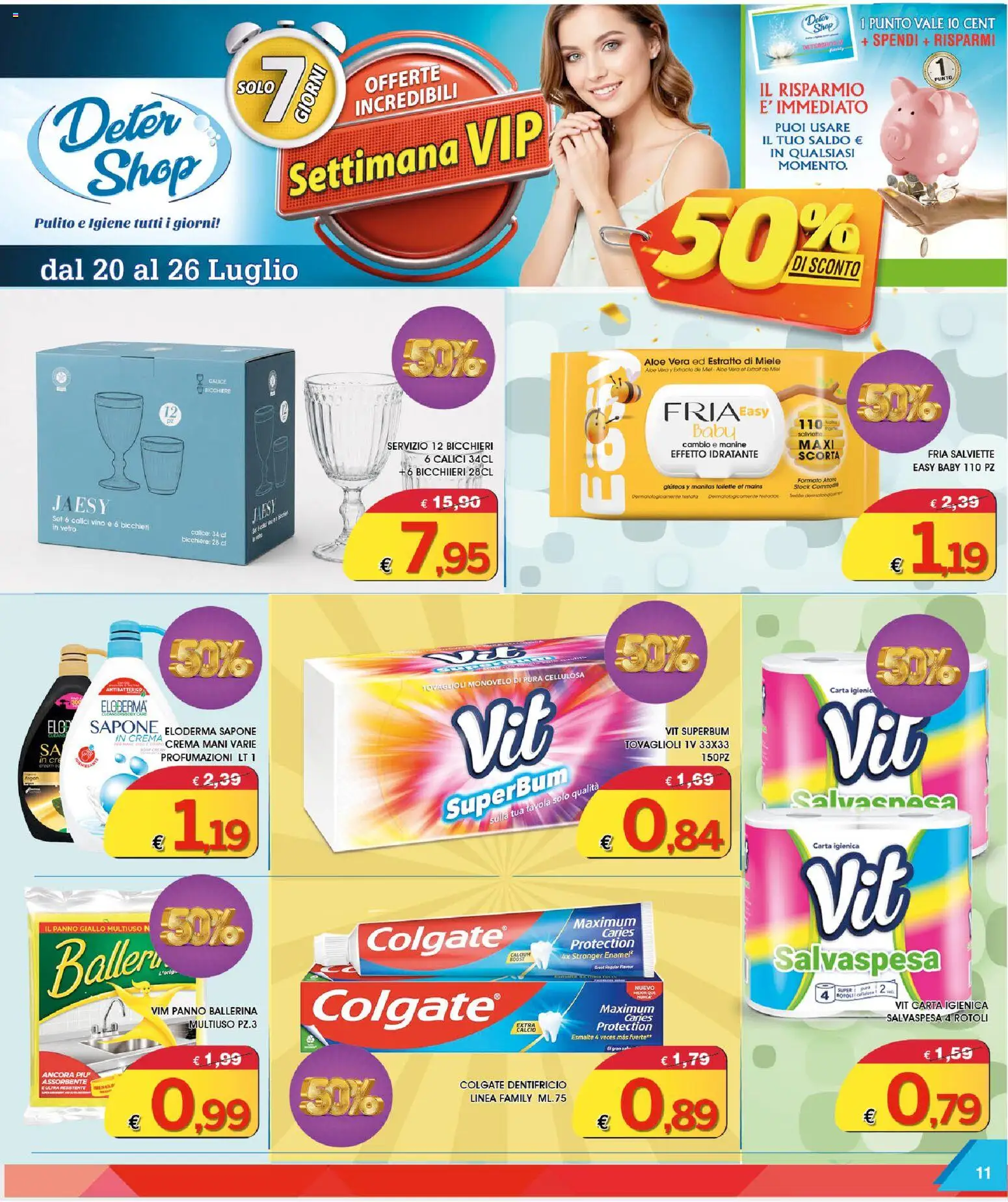 Volantino Deter Shop del 01/07/2026 | Pagina: 11 | Prodotti: Calice, Crema, Vino, Aloe vera