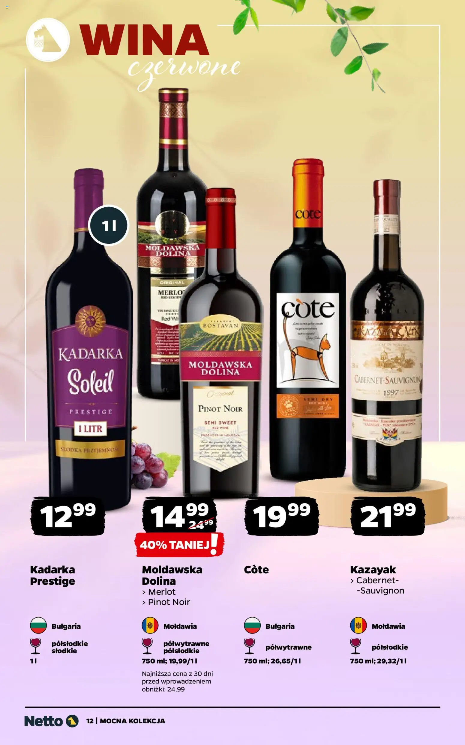 Netto gazetka - Wina od 08.06.2026 | Strona: 12 | Produkty: Merlot