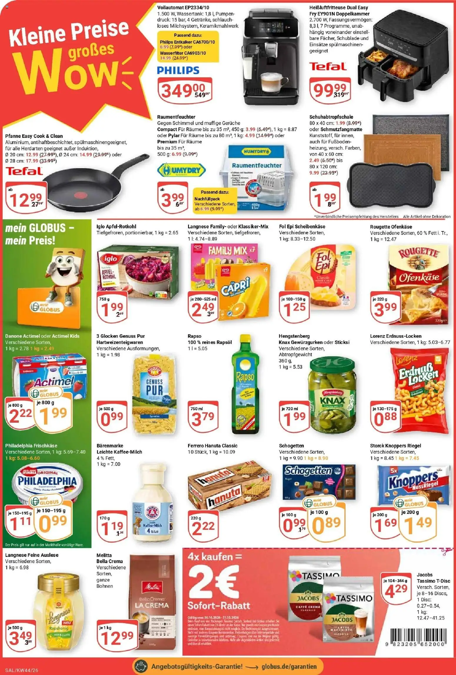 Globus Prospekt Saarlouis – gültig ab 26.10.2026 | Seite: 4 | Produkte: Melitta, Rotkohl, Kaffee, Philadelphia