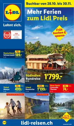 Lidl aktionen November Reise-Highlights ab 28.10.2026 gültig