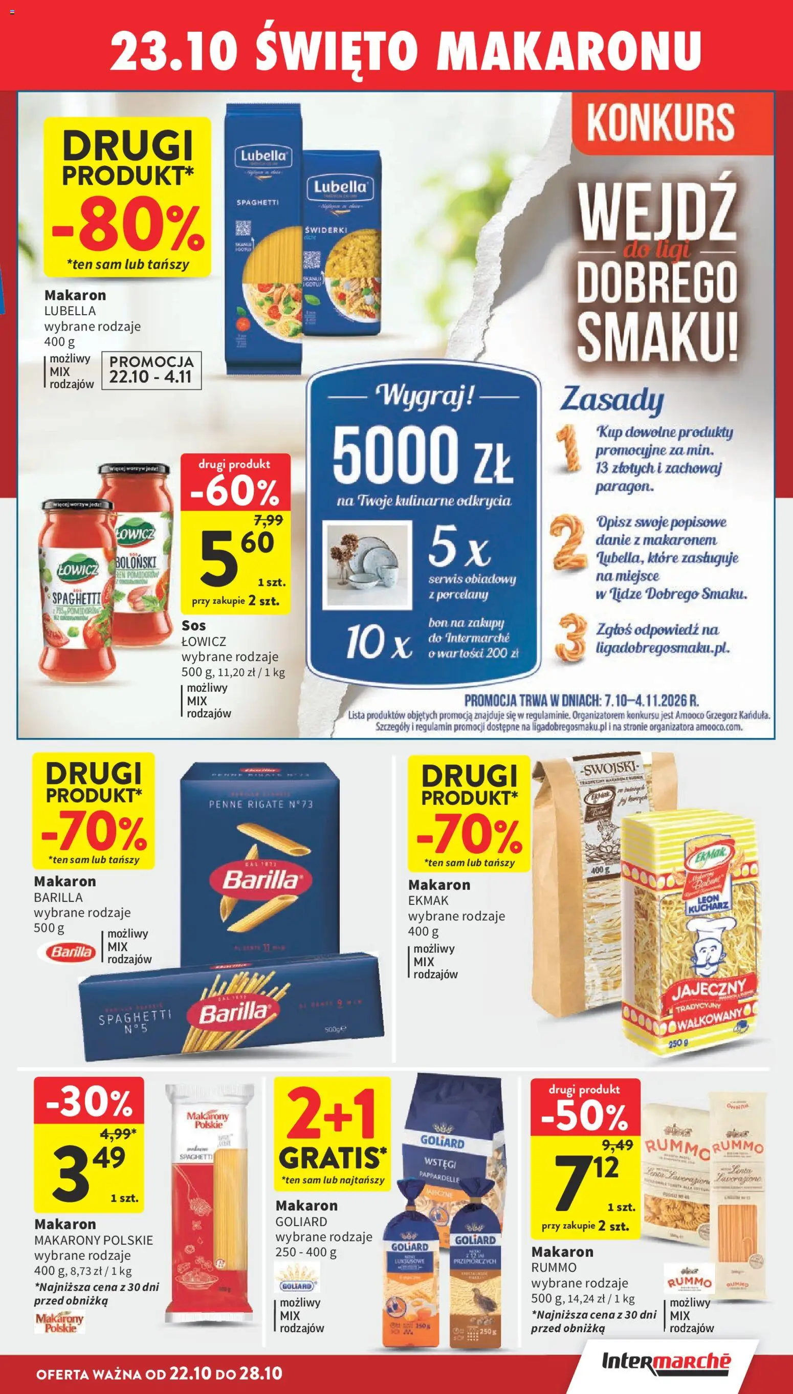 Intermarche gazetka od 22.10.2026 | Strona: 27 | Produkty: Spaghetti, Penne, Makarony, Makaron