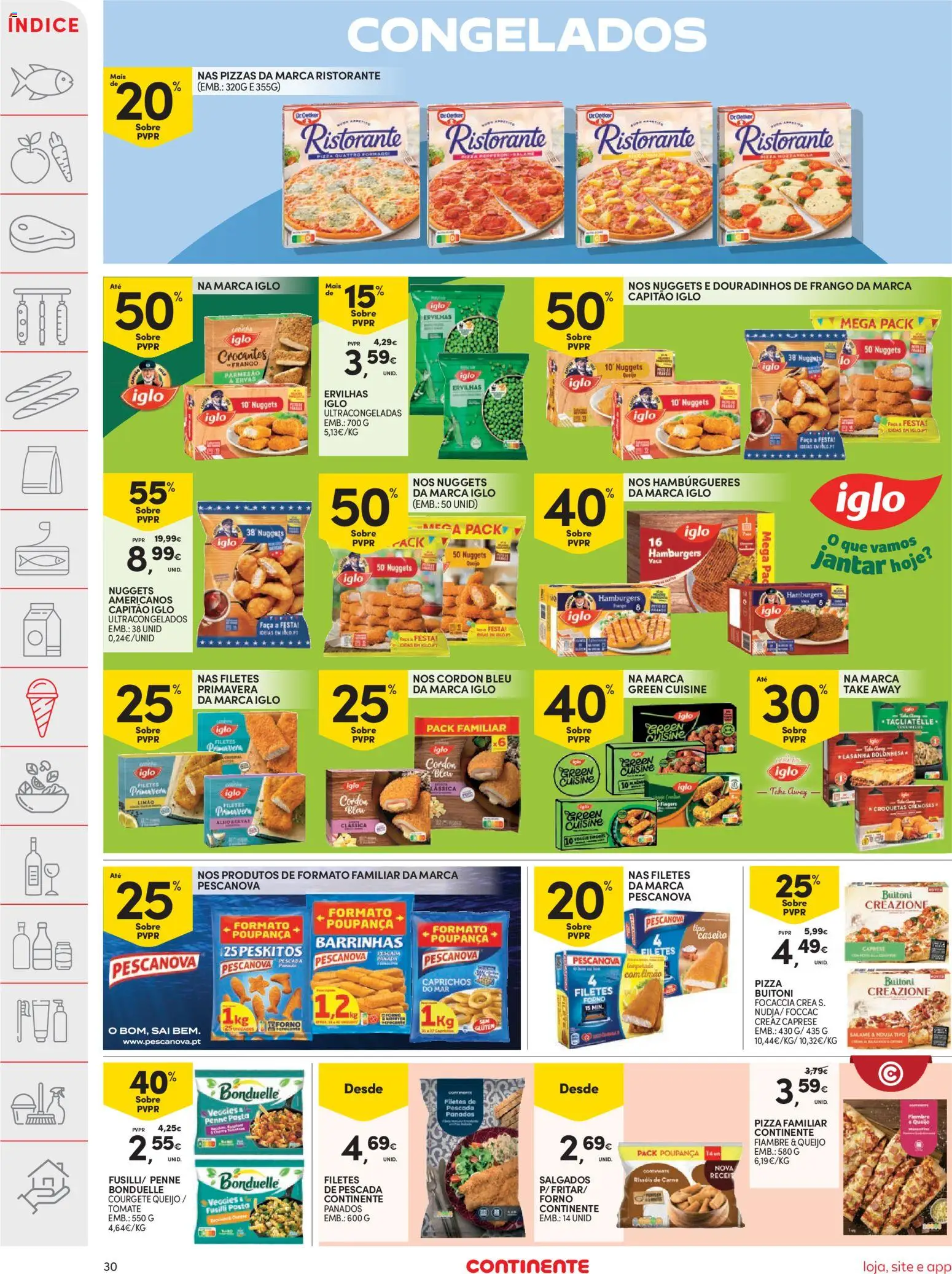 Continente folheto │ válido de 26.05.2026 | Página: 30 | Produtos: Pescada, Salame, Tomate, Nuggets