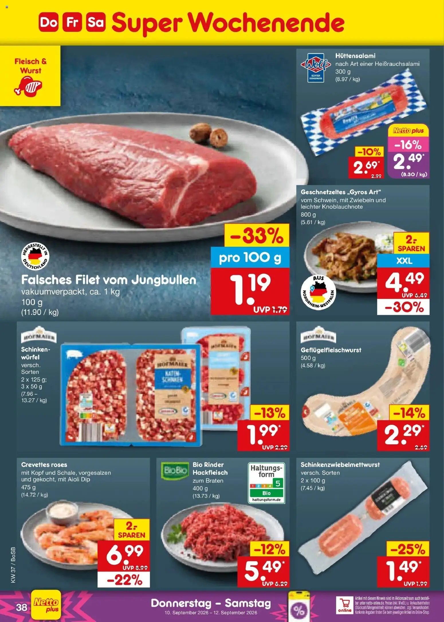 Netto Marken-Discount Prospekt Bochum – gültig ab 07.09.2026 | Seite: 54 | Produkte: Zwiebeln, Wurst, Schinken, Fleisch