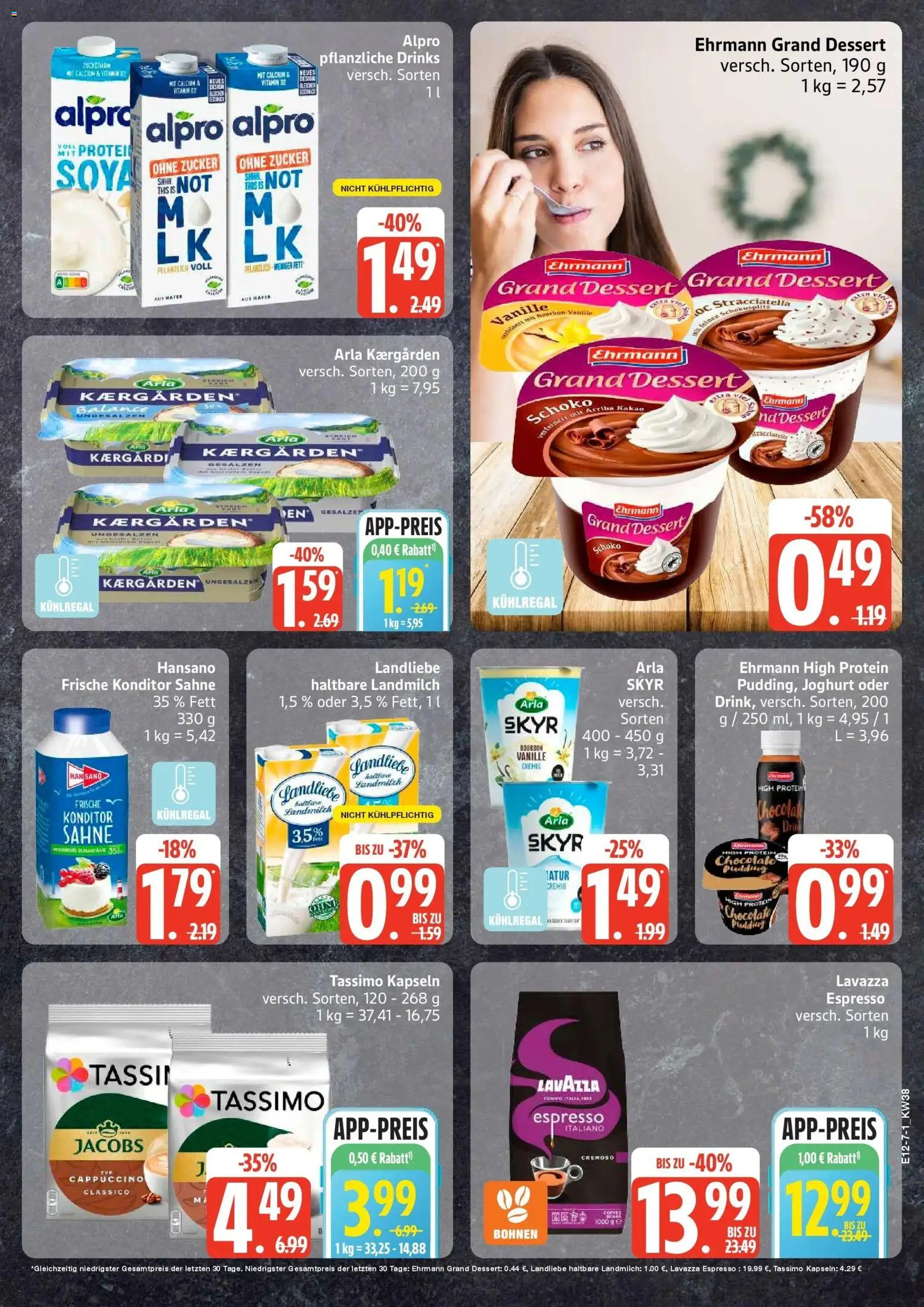 Edeka Prospekt Sterup (ab 14.09.2026) » Angebote Online | Seite: 9 | Produkte: Skyr, Zucker, Sahne, Tassimo