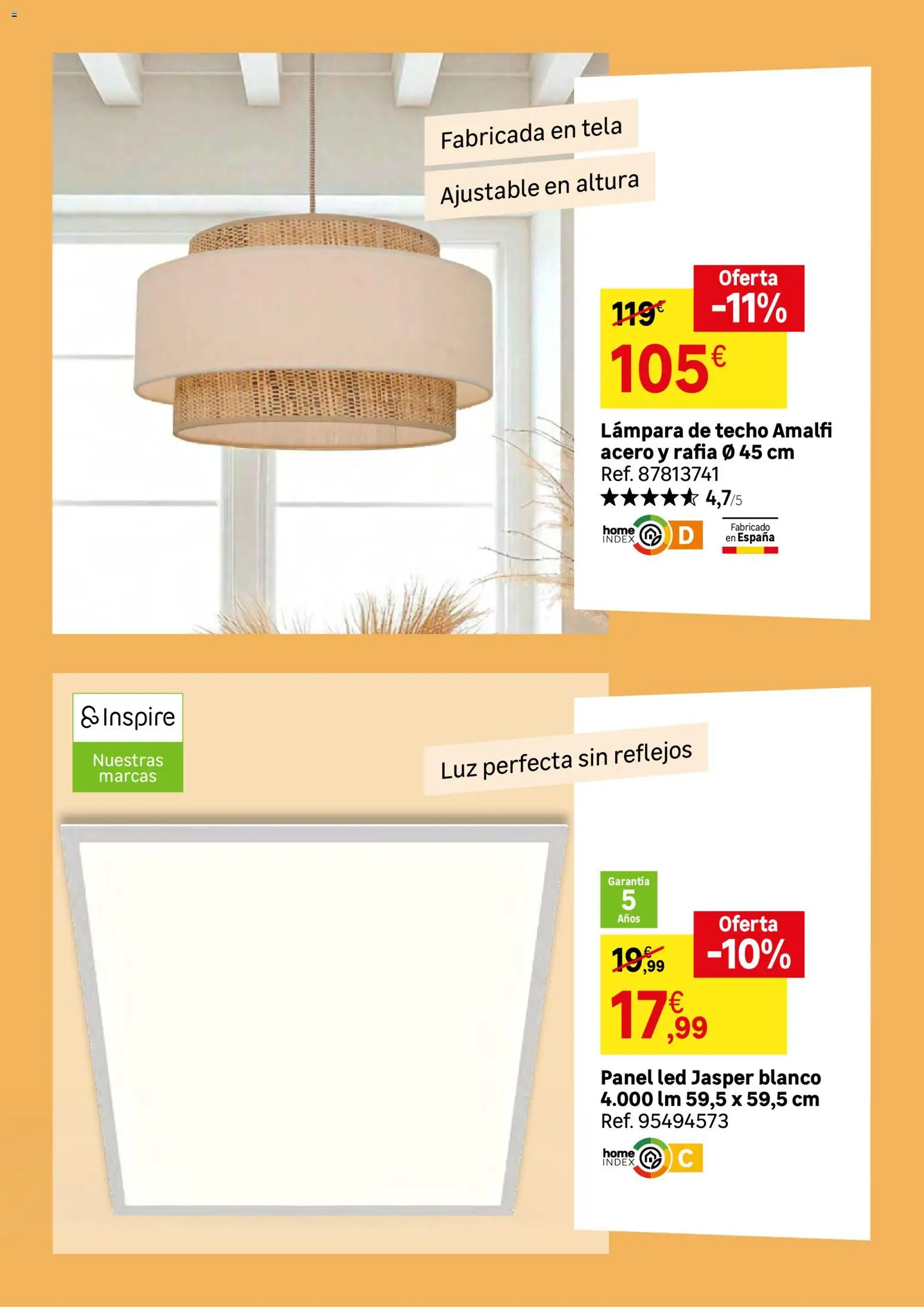 Leroy Merlin catálogo │ válido desde el 21/07/2026 | Página: 56 | Productos: Lámpara de techo, Lámpara