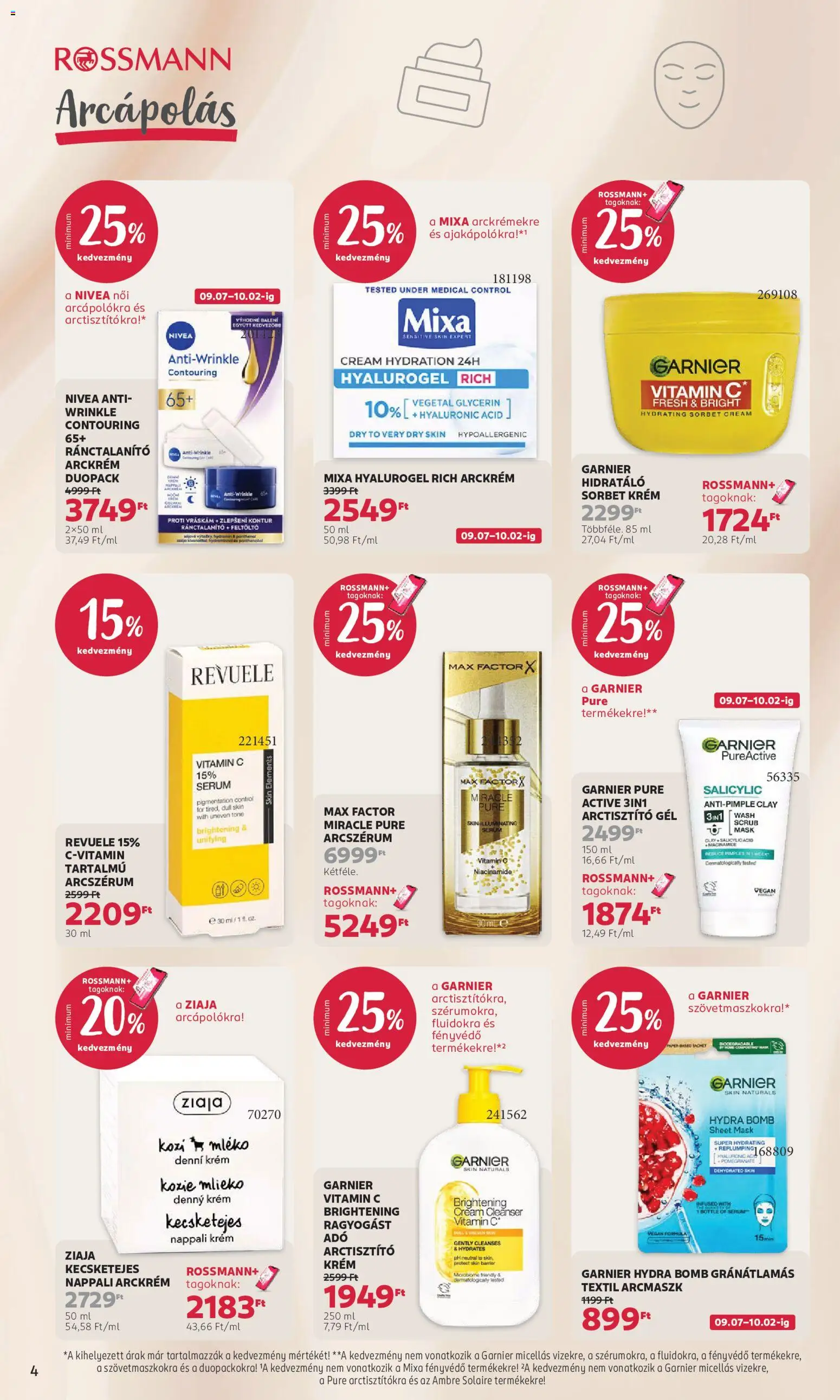 Rossmann akciós ujság - amely érvényes a következő dátumtól: 2026.09.21. | Oldal: 4 | Termékek: Krém, Püré, Fényvédő, Vegán