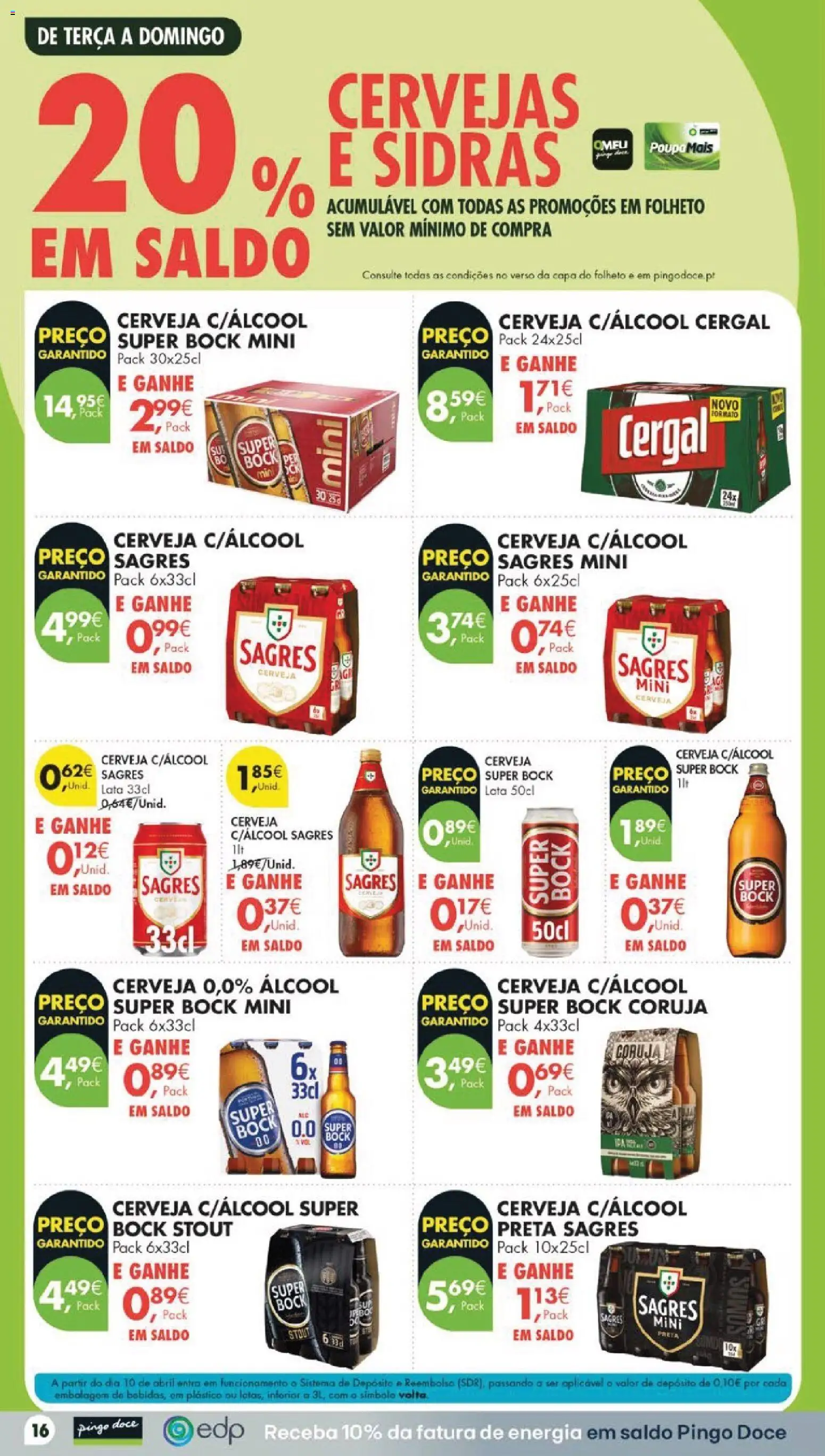 Pingo Doce folheto │ válido de 16.06.2026 | Página: 18 | Produtos: Super bock, Cerveja