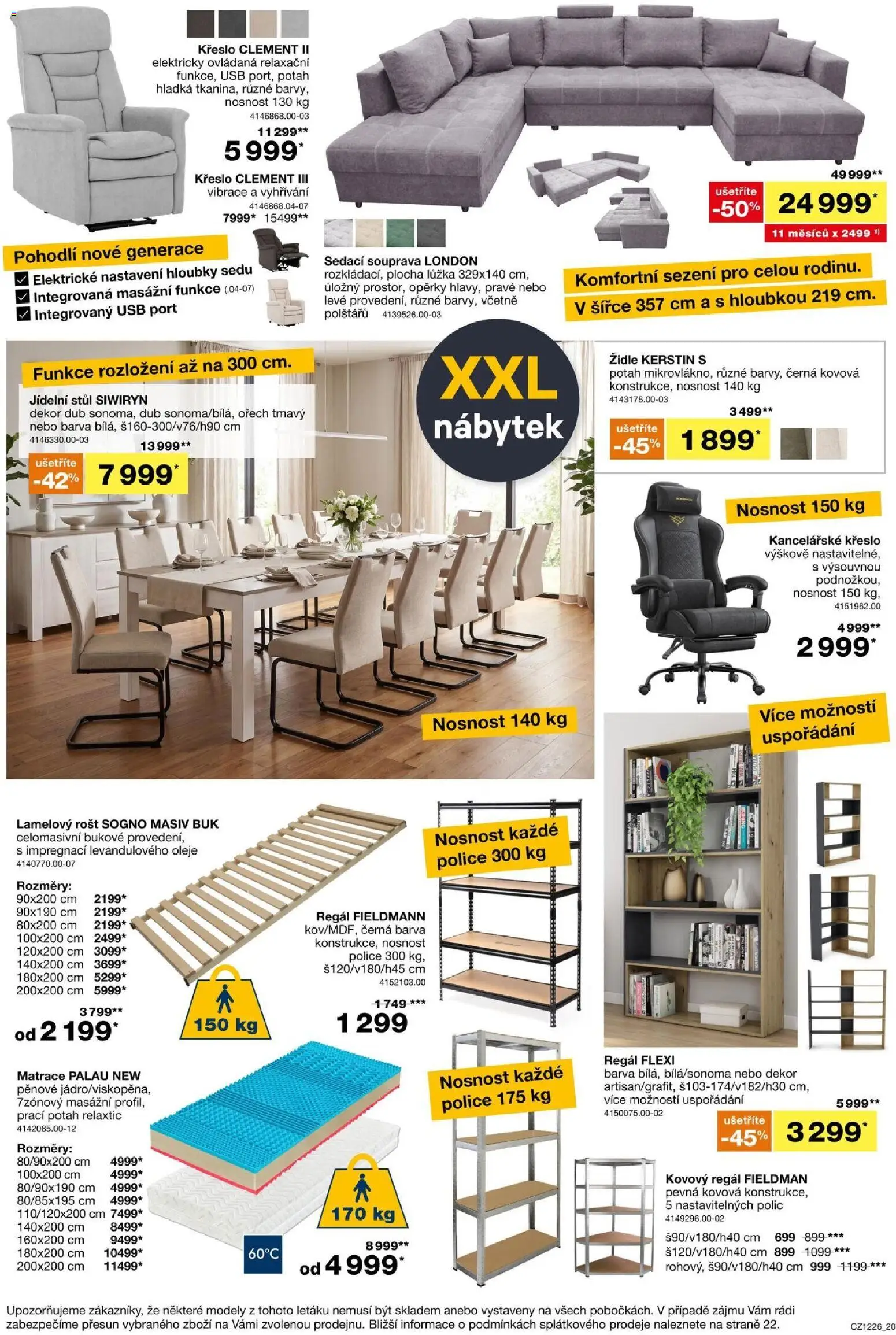 Sconto nábytek leták od 23.09.2026 | Strana: 20 | Produkty: Sedací souprava, Nábytek, Židle, Police