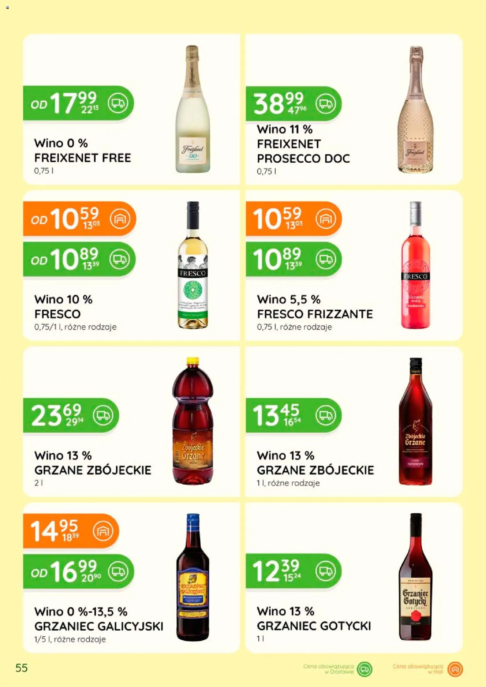 Eurocash gazetka - Katalog Alkoholowy od 01.07.2026 | Strona: 55 | Produkty: Grzaniec galicyjski, Grzane wino, Wino, Prosecco