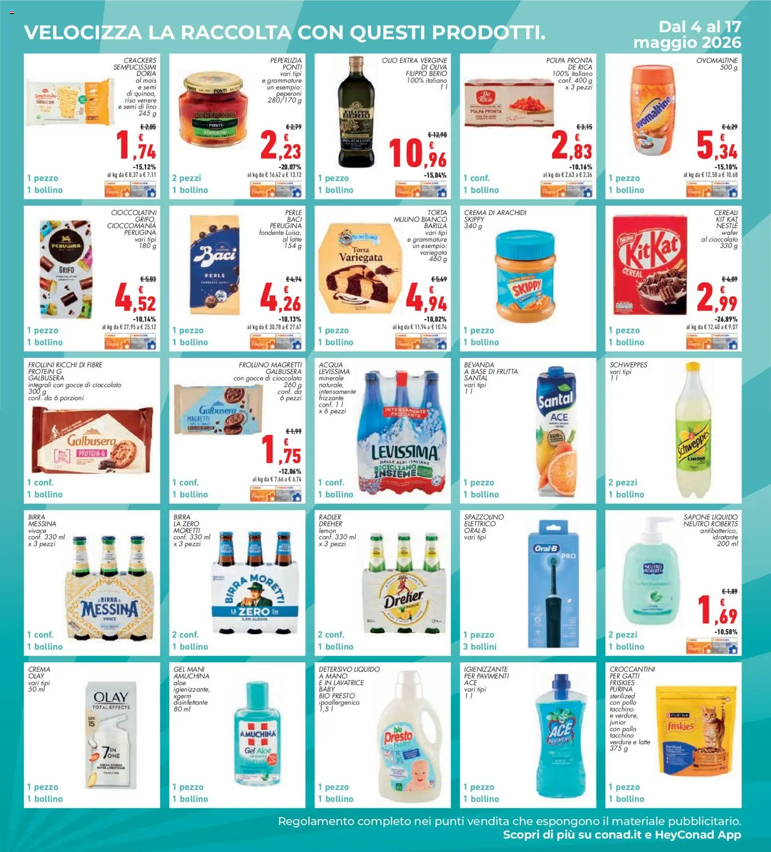 Volantino Conad del 07.05.2026 | Pagina: 33 | Prodotti: Crema, Cioccolato, Olio, Olive