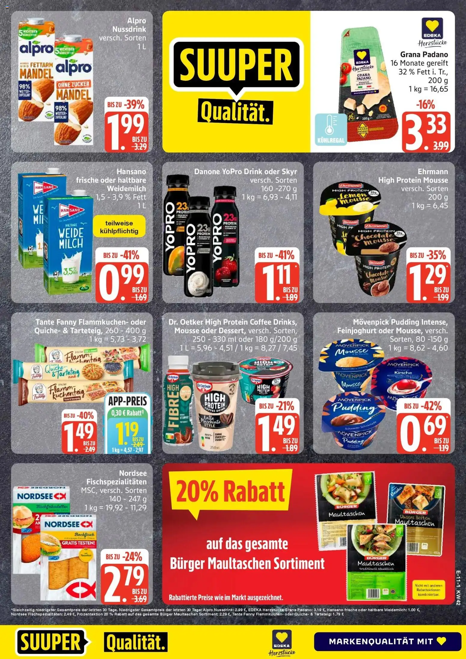 Edeka Prospekt Bremervörde (ab 12.10.2026) » Angebote Online | Seite: 17 | Produkte: Milch, Burger, Pudding, Skyr