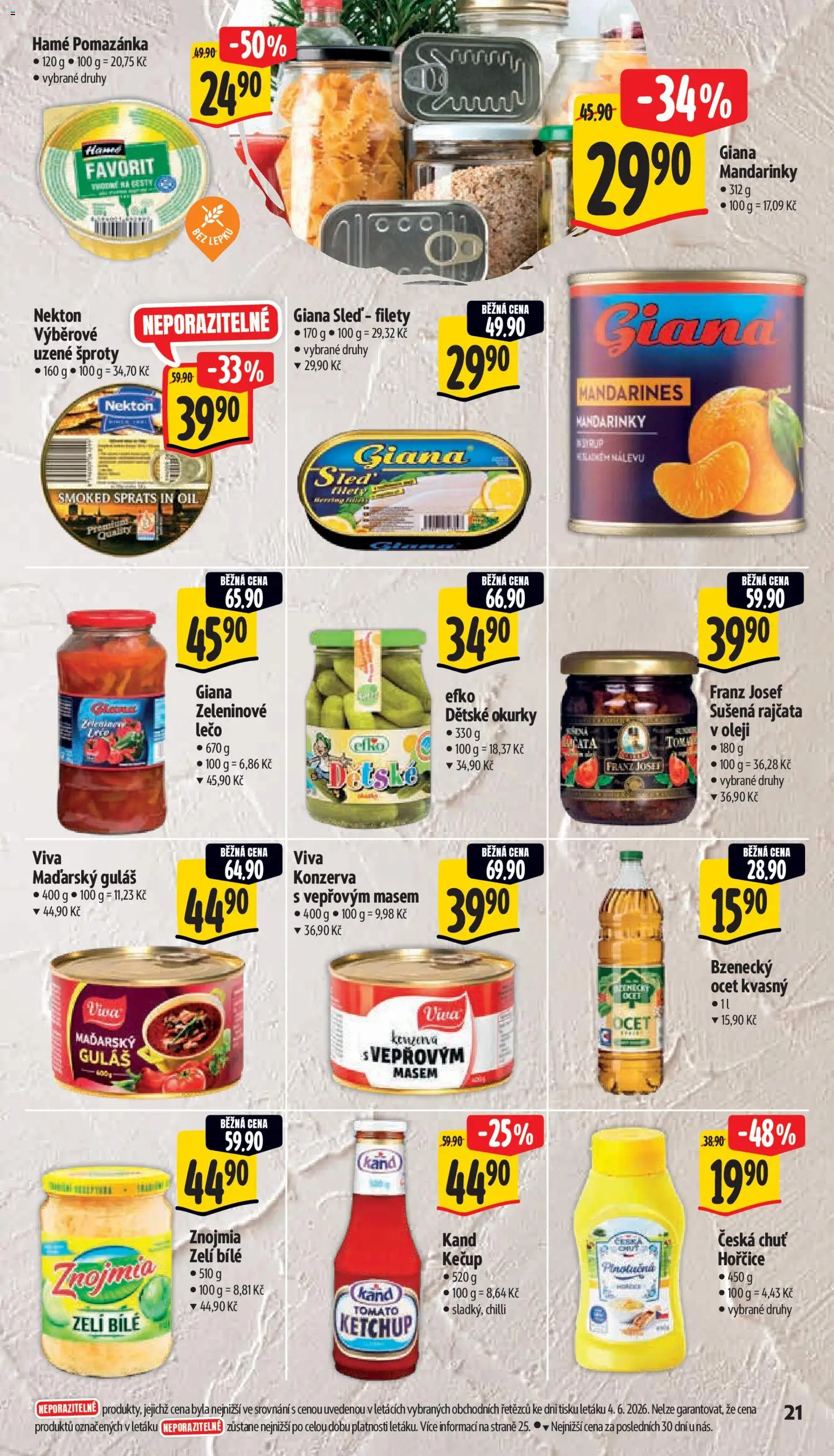 Albert leták - Supermarket od 10.06.2026 | Strana: 29 | Produkty: Kečup, Guláš, Sušená rajčata, Bzenecký Ocet