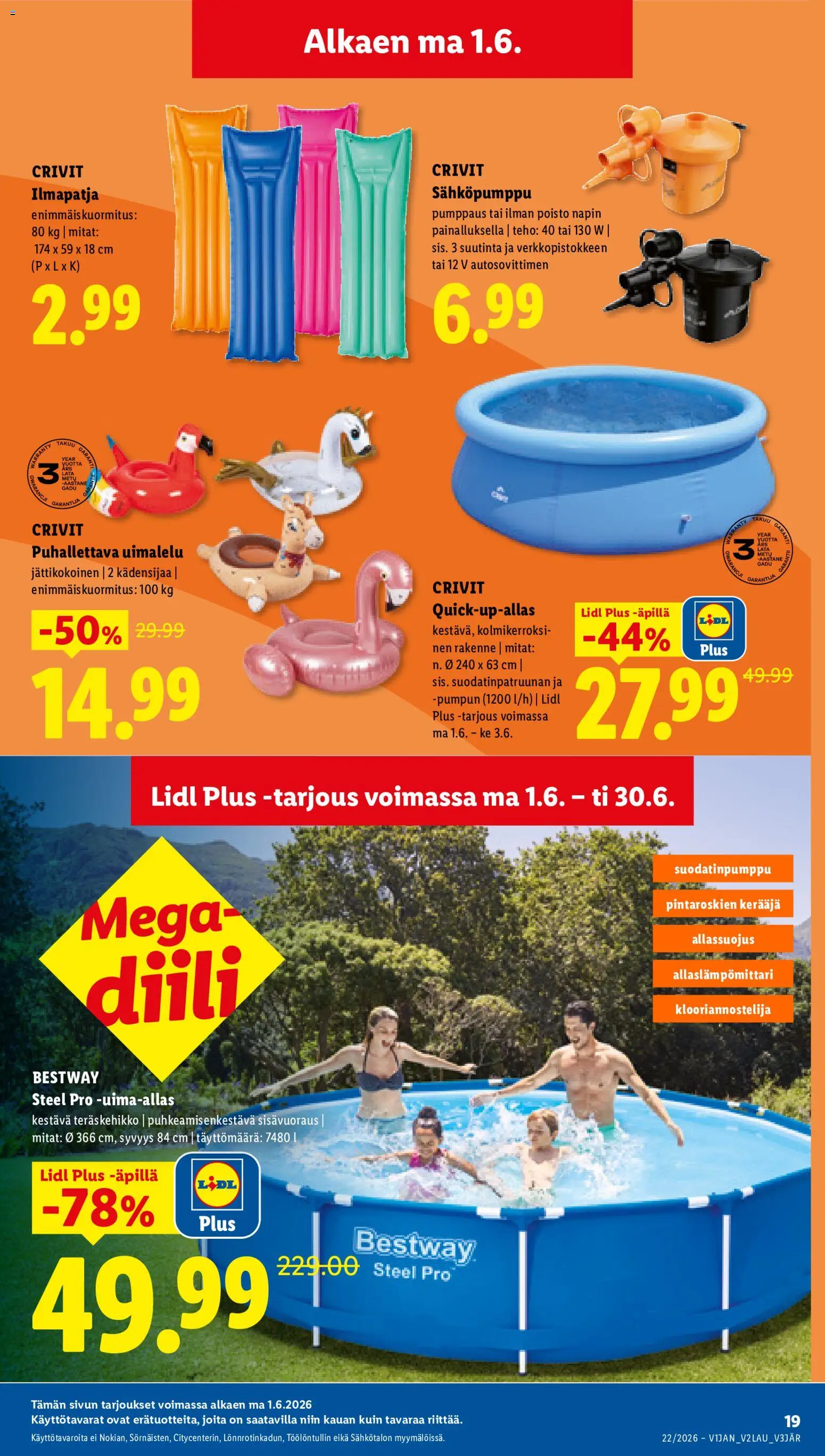 Lidl tarjoukset – voimassa 28.05.2026 alkaen | Sivu: 27 | Tuotteet: Ilmapatja