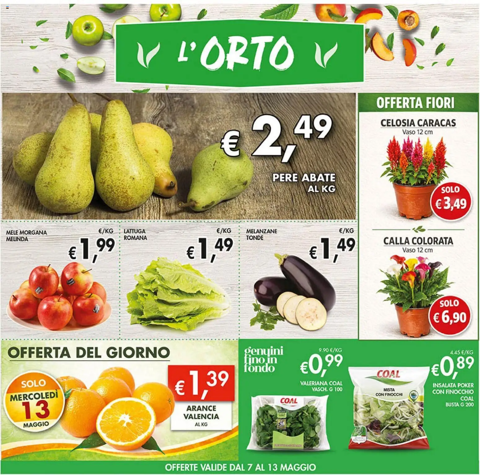 Volantino Coal del 07.05.2026 | Pagina: 6 | Prodotti: Valeriana, Arance, Finocchi, Melanzane