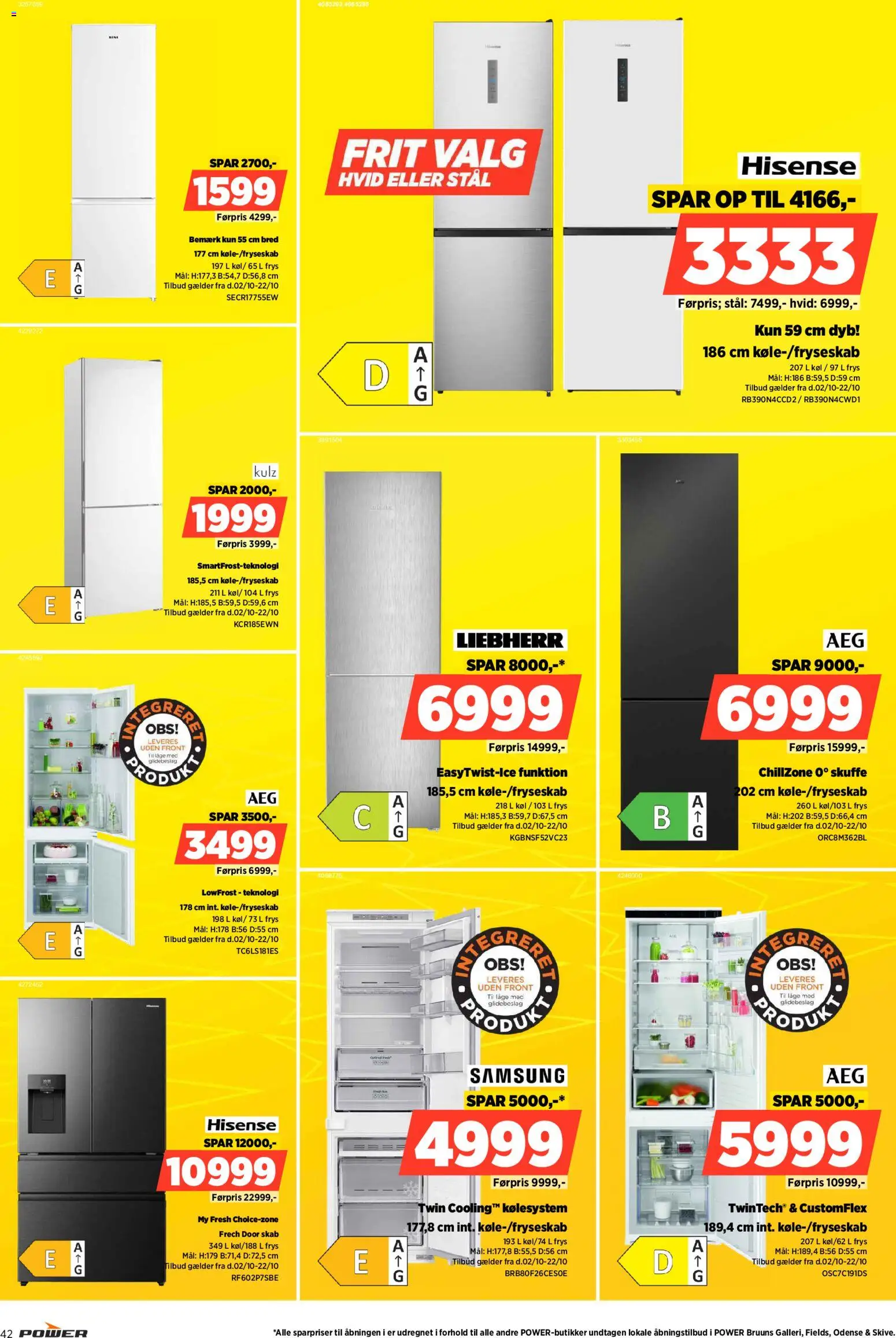 Power tilbudsavis – gyldig fra 02/10/2026 | Side: 42 | Produkter: Skab