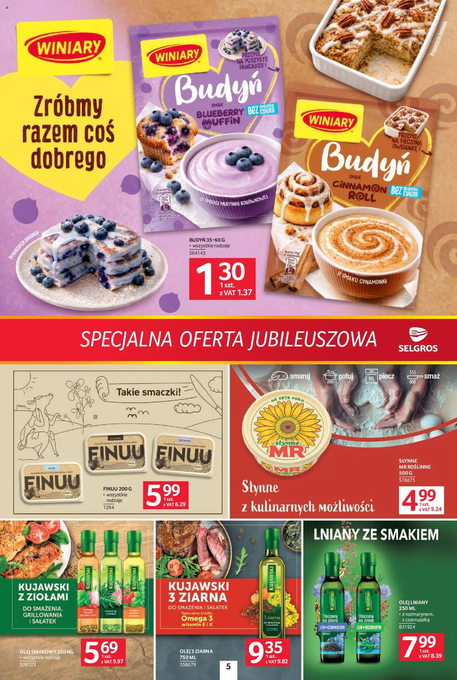 Selgros cash&carry gazetka - Specjalna oferta jubileuszowa od 27.08.2026 | Strona: 5 | Produkty: Olej lniany, Olej, Muffinki, Pancakes