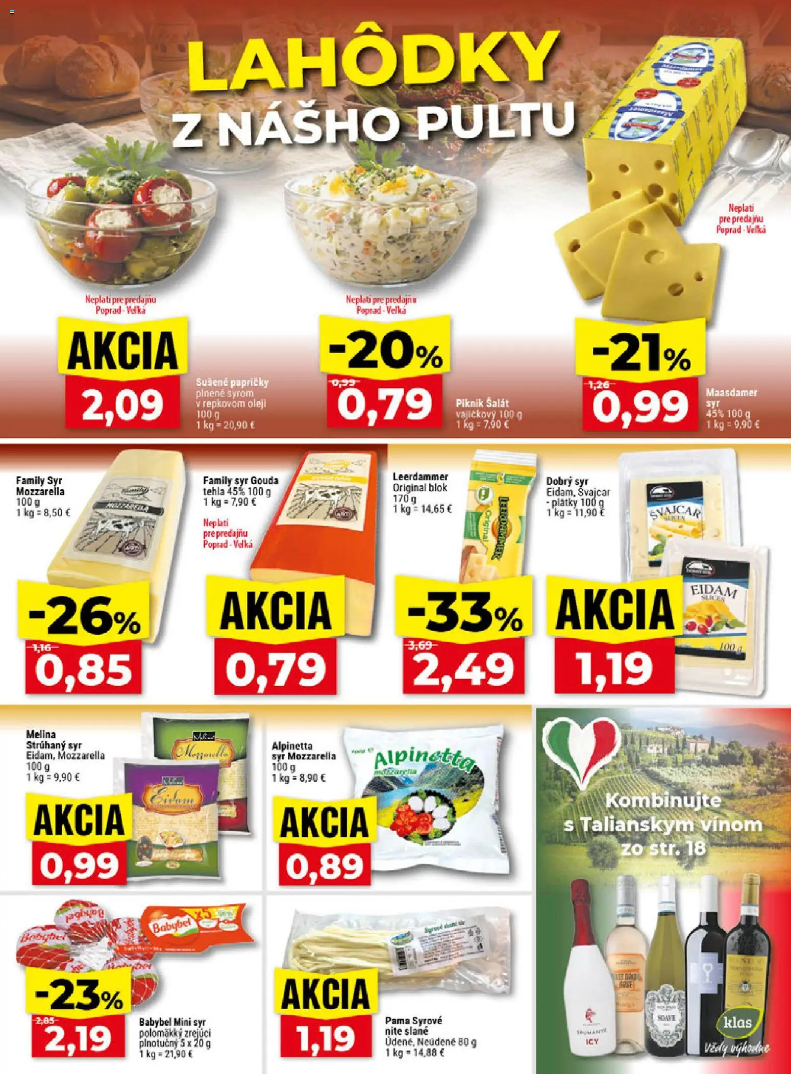 Nové Klas akcie – leták je platný od 05.10.2026 | Strana: 11 | Produkty: Strúhaný syr, Syr, Eidam, Šalát
