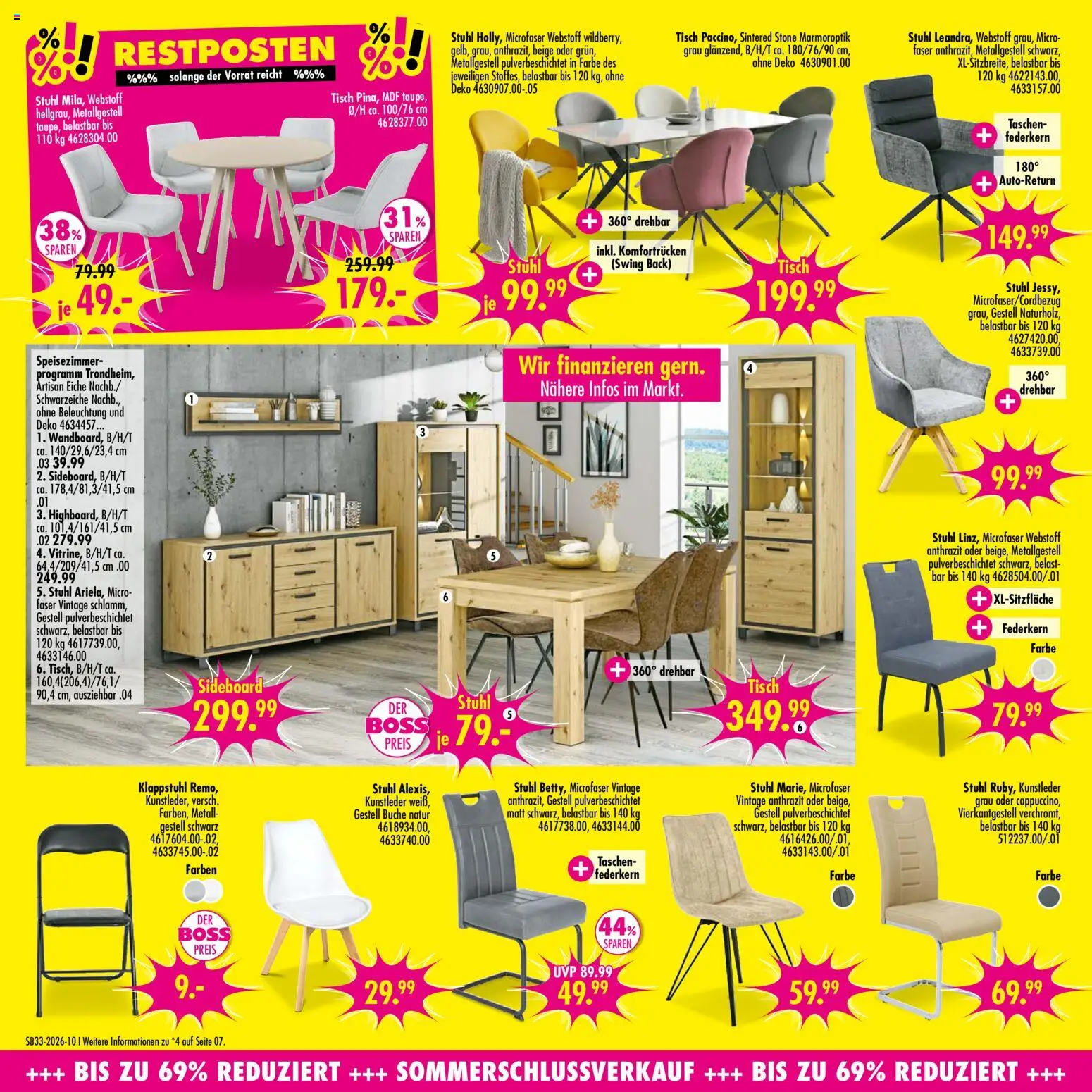 SB Möbel Boss Prospekt – gültig ab 08.08.2026 | Seite: 10 | Produkte: Sideboard, Taschen, Tisch, Stuhl