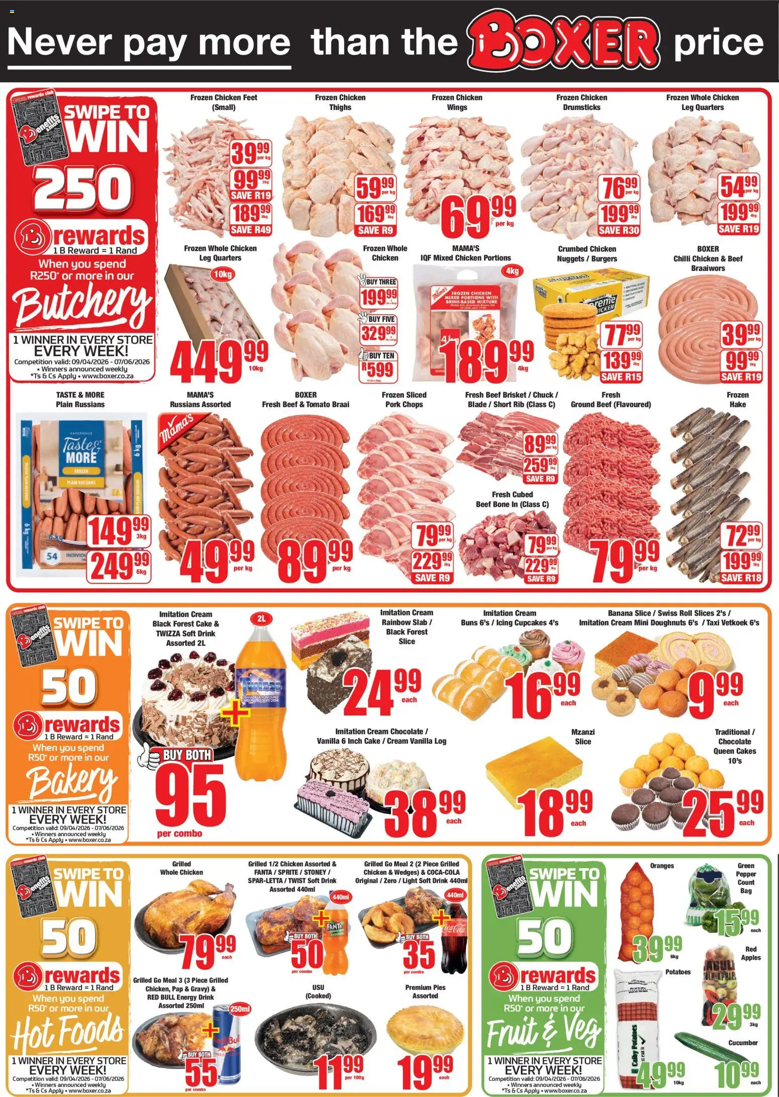 New Boxer catalogue – valid from 11.05.2026 | Page: 2 | Products: Bag, Chocolate, Burgers, Sausage