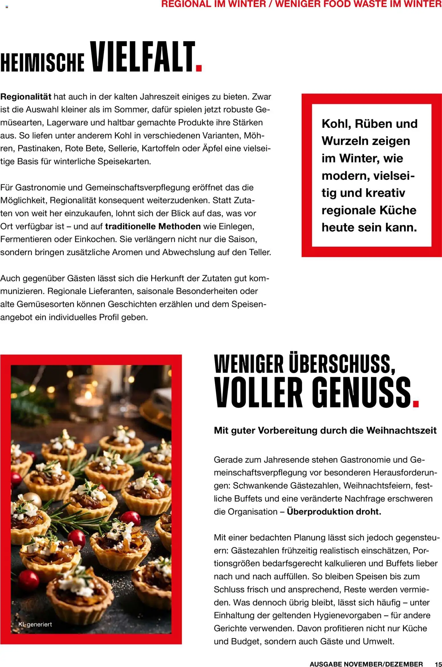 Handelshof Appetizer Magazin – gültig ab 01.11.2026 | Seite: 15 | Produkte: Küche, Äpfel, Kartoffeln, Gerichte
