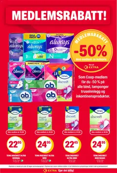 Forhåndsvisning av Coop Extra kundeavis gyldig fra 04.05.2026 | Side: 27 | Produkter: Truseinnlegg, Pantalon en cuir