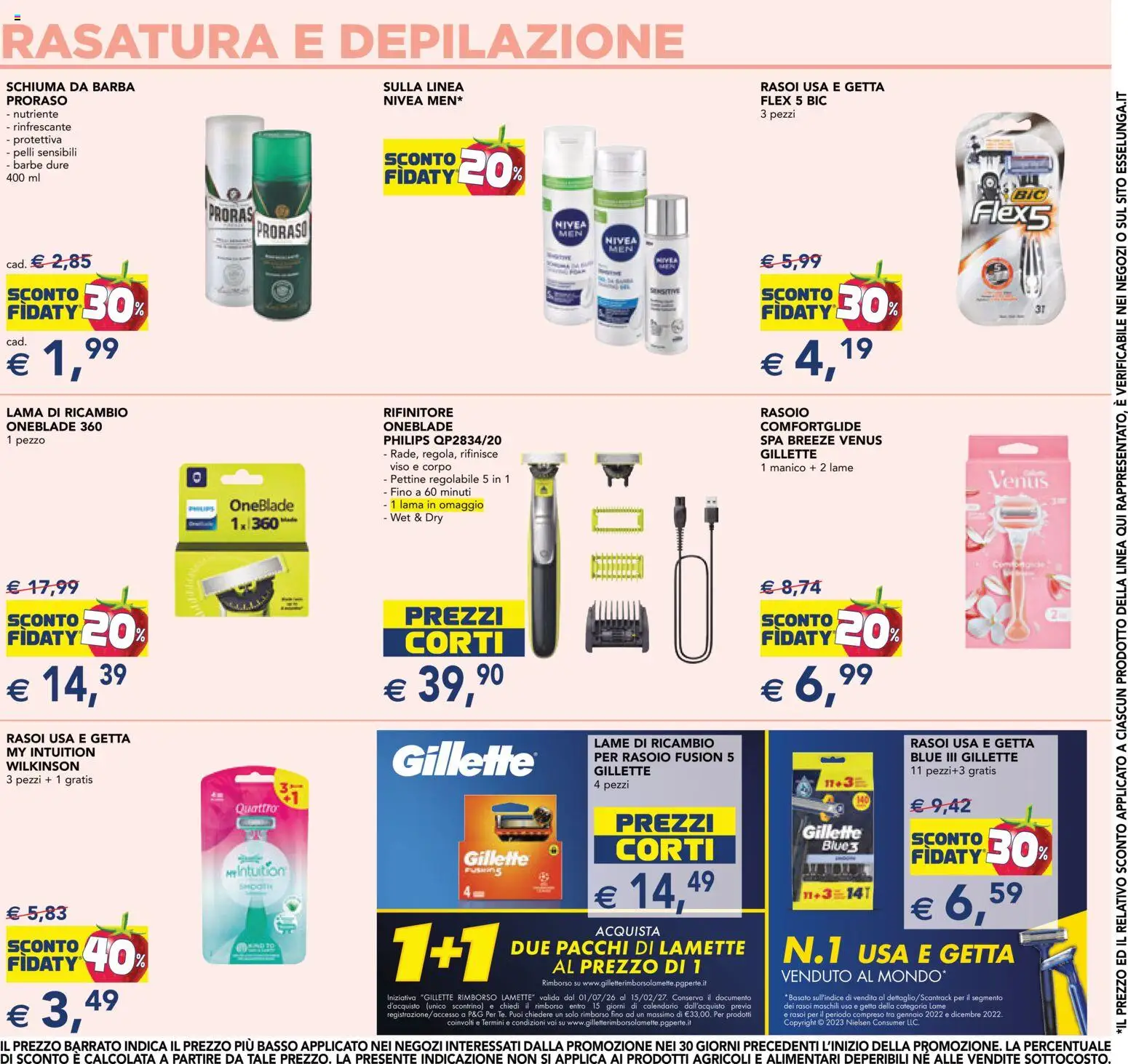 Volantino Esselunga S del 10/09/2026 | Pagina: 7 | Prodotti: Schiuma, Schiuma da barba, Rasoio, Basso
