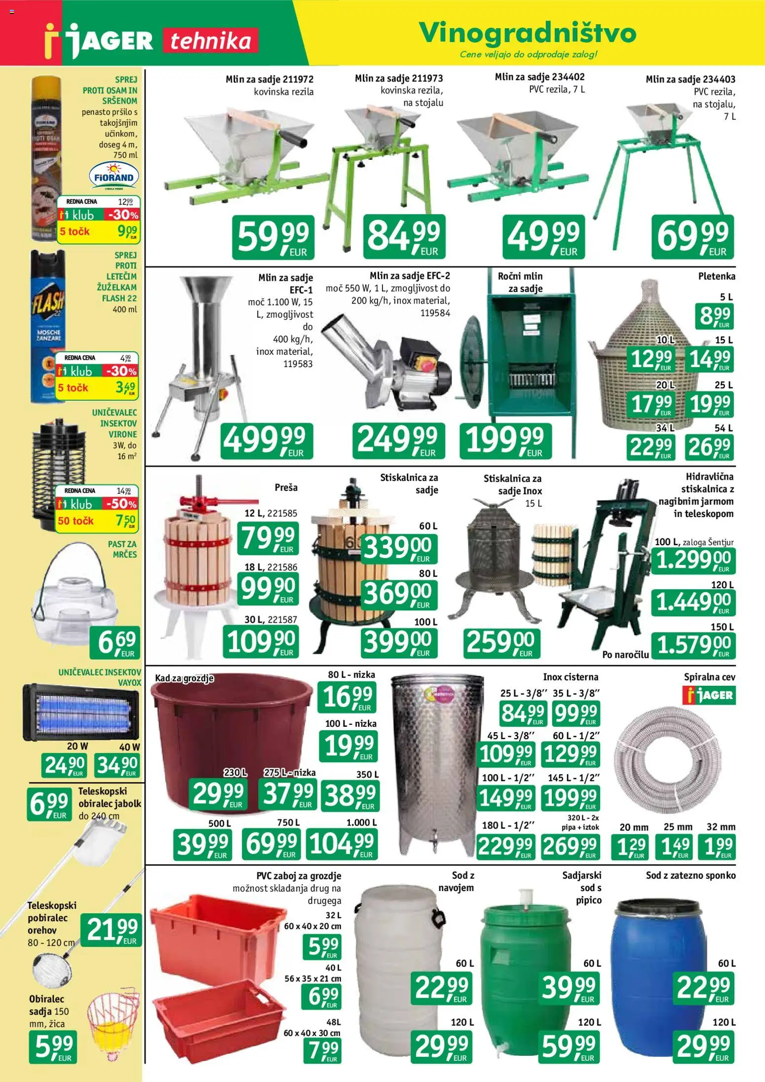 Novi Jager katalog ponudbe – veljaven od 05.08.2026 | Stran: 8 | Izdelki: Grozdje, Zaboj, Sadje